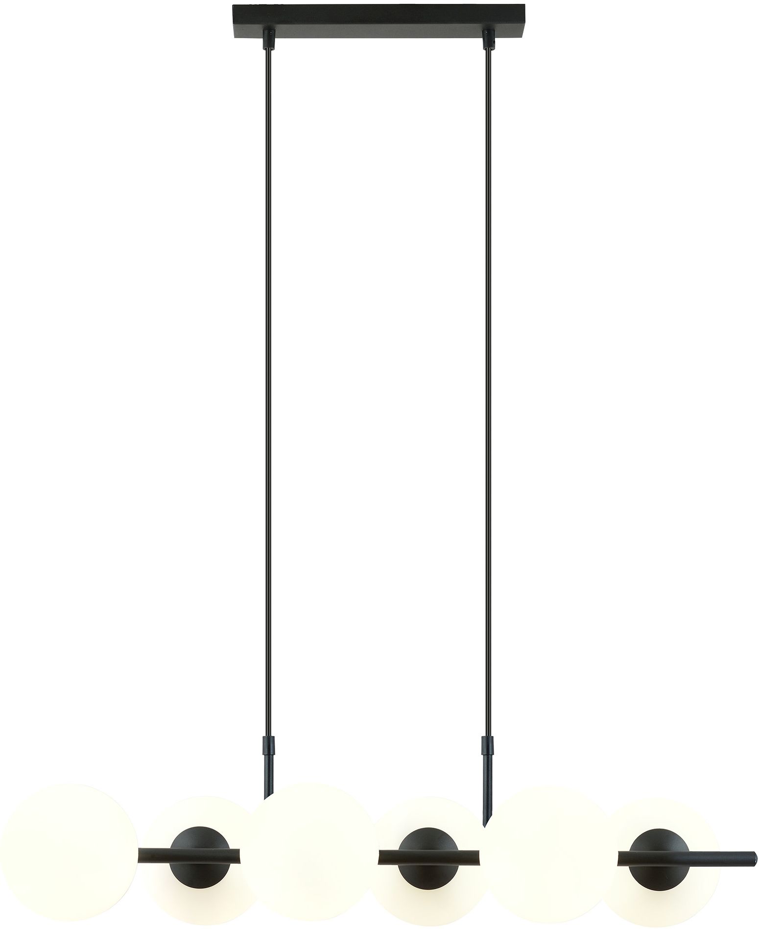 Emibig Rory lampă suspendată 6x10 W alb-negru 1205/6