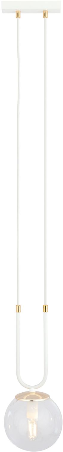 Emibig Glam lampă suspendată 1x10 W alb-transparent 1116/1
