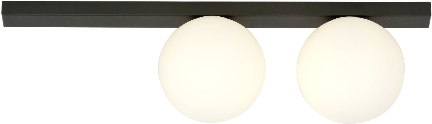 Emibig Fit lampă de tavan 2x40 W negru-opal 1124/2