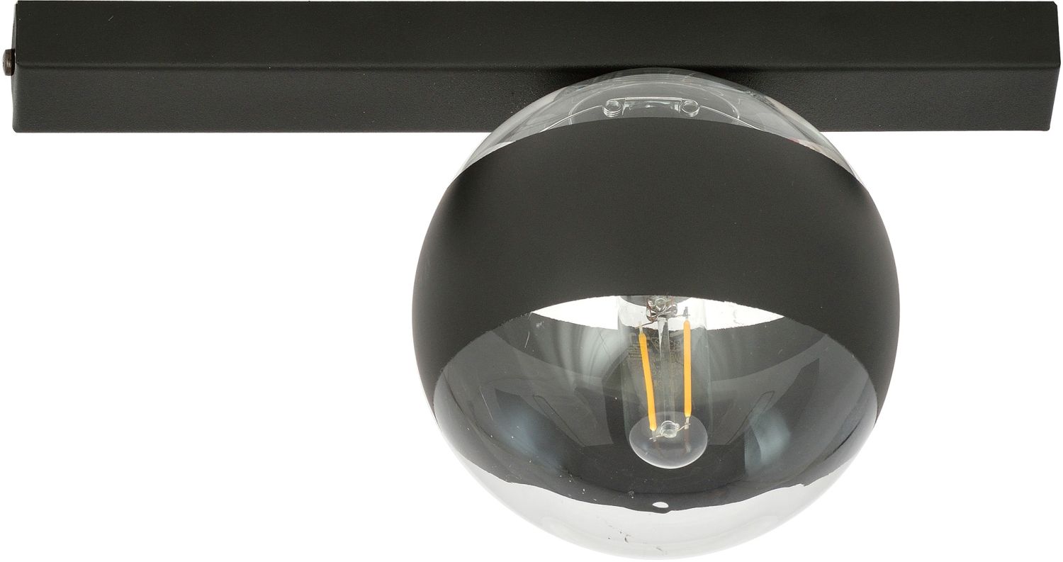 Emibig Fit Stripe lampă de tavan 1x10 W negru-transparent 1123/1