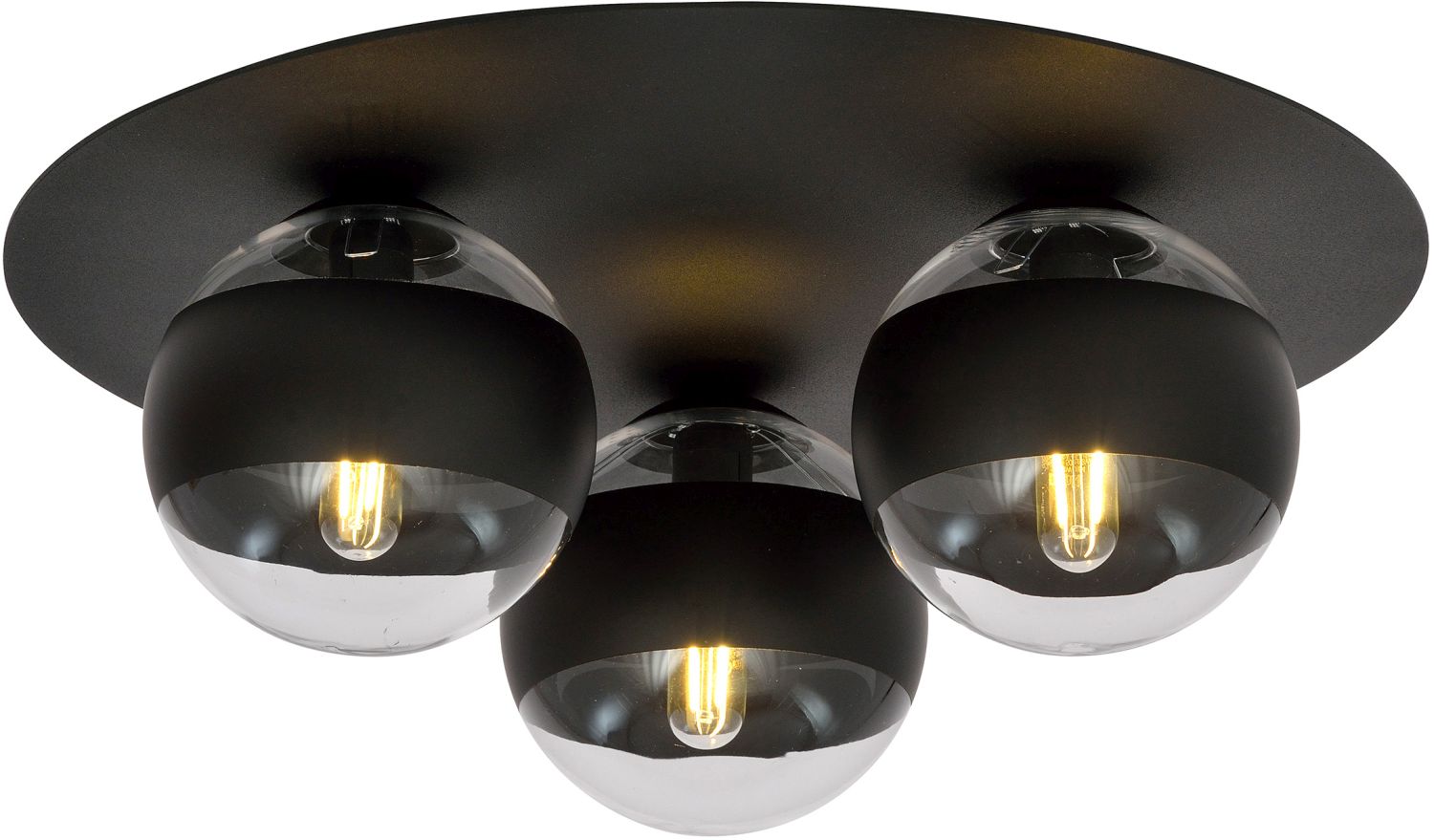 Emibig Solar Stripe lampă de tavan 3x10 W negru-transparent 1129/3