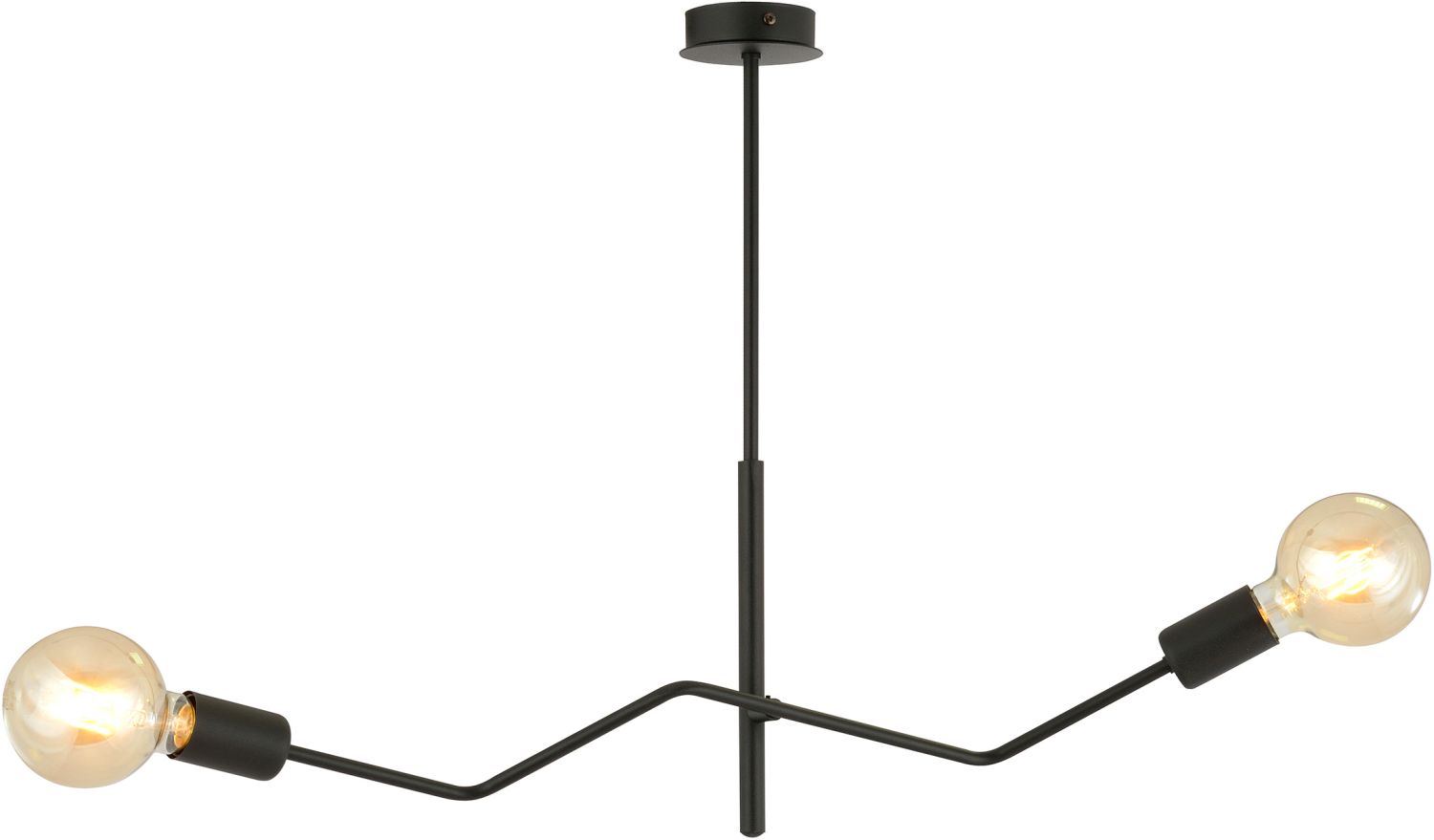 Emibig Frix lampă de tavan 2x15 W negru 1126/2