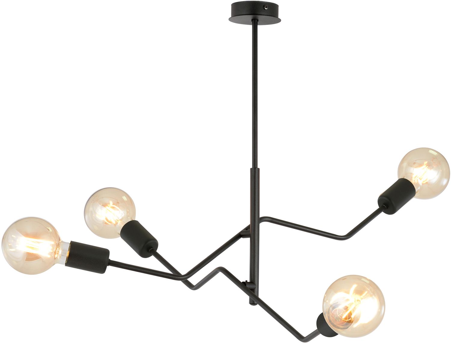 Emibig Frix lampă de tavan 4x15 W negru 1126/4