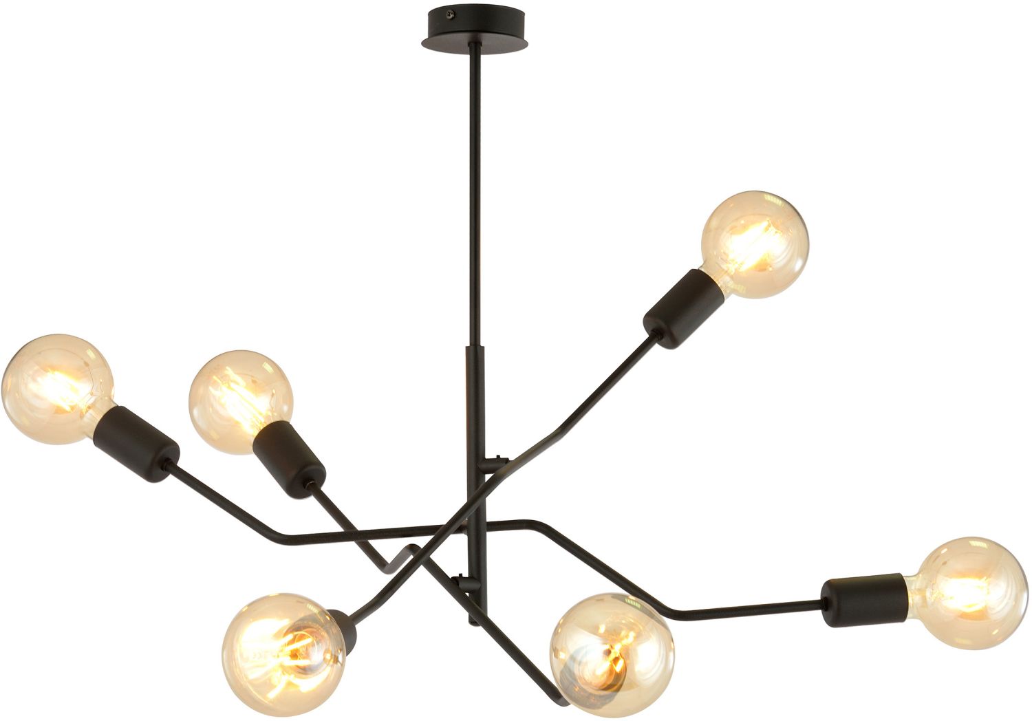 Emibig Frix lampă de tavan 6x15 W negru 1126/6