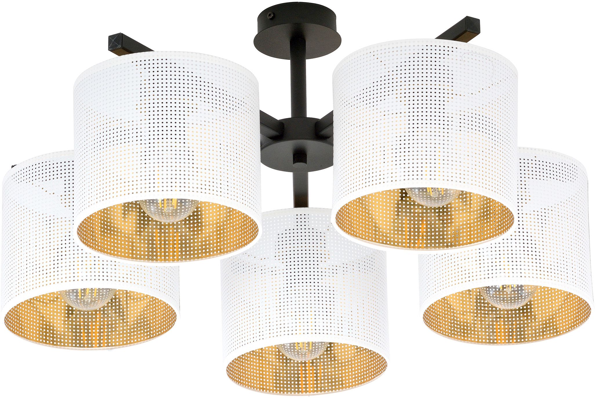 Emibig Jordan lampă de tavan 5x15 W alb-negru-auriu 1145/5