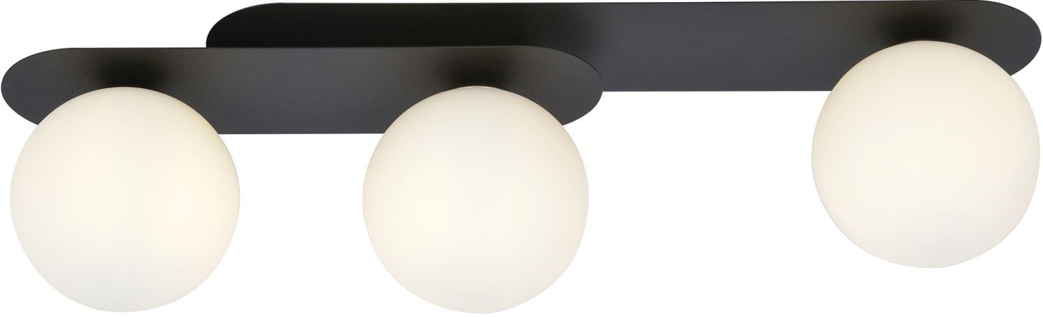 Emibig Plaza lampă de tavan 3x40 W negru-opal 1118/3