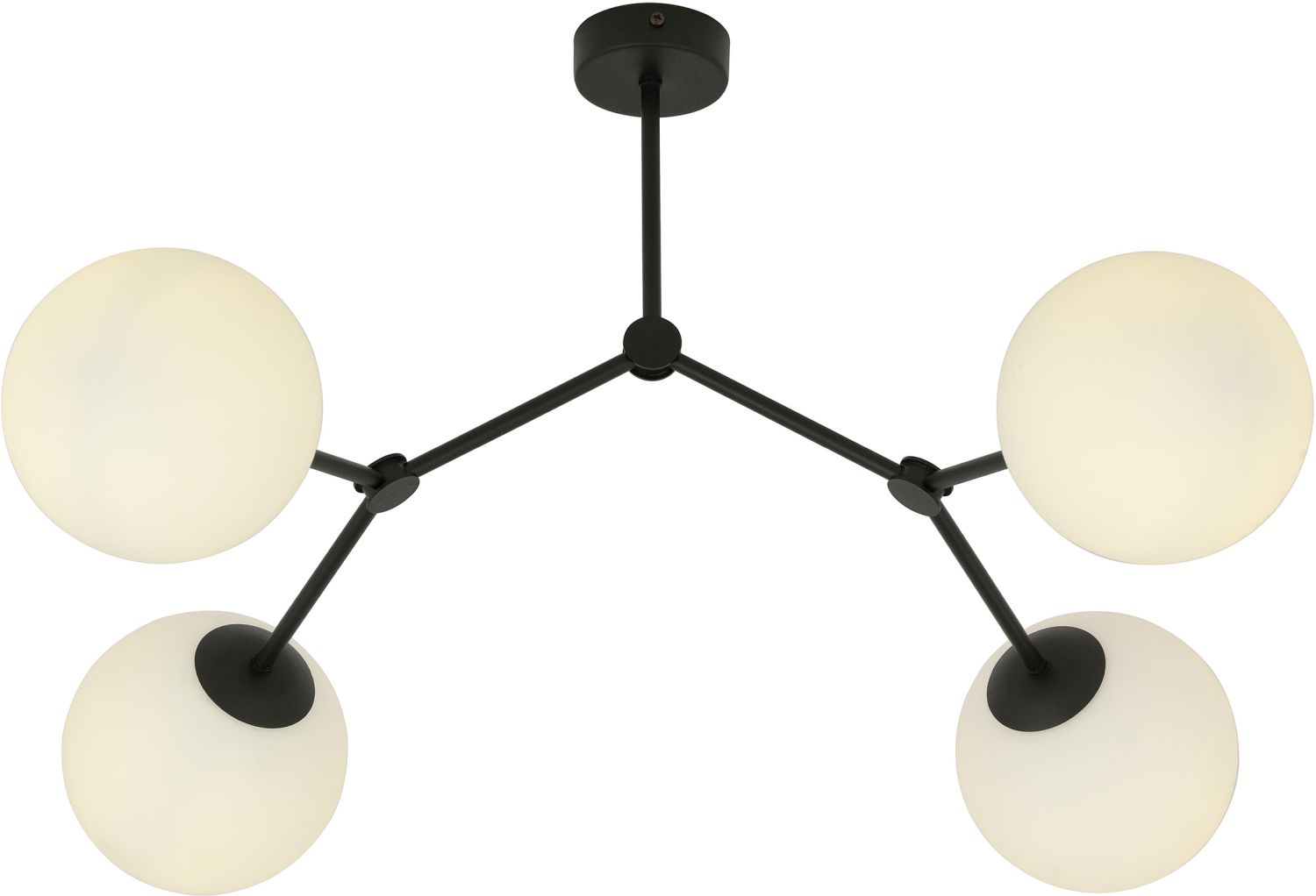 Emibig Space lampă de tavan 4x10 W negru-opal 1133/4