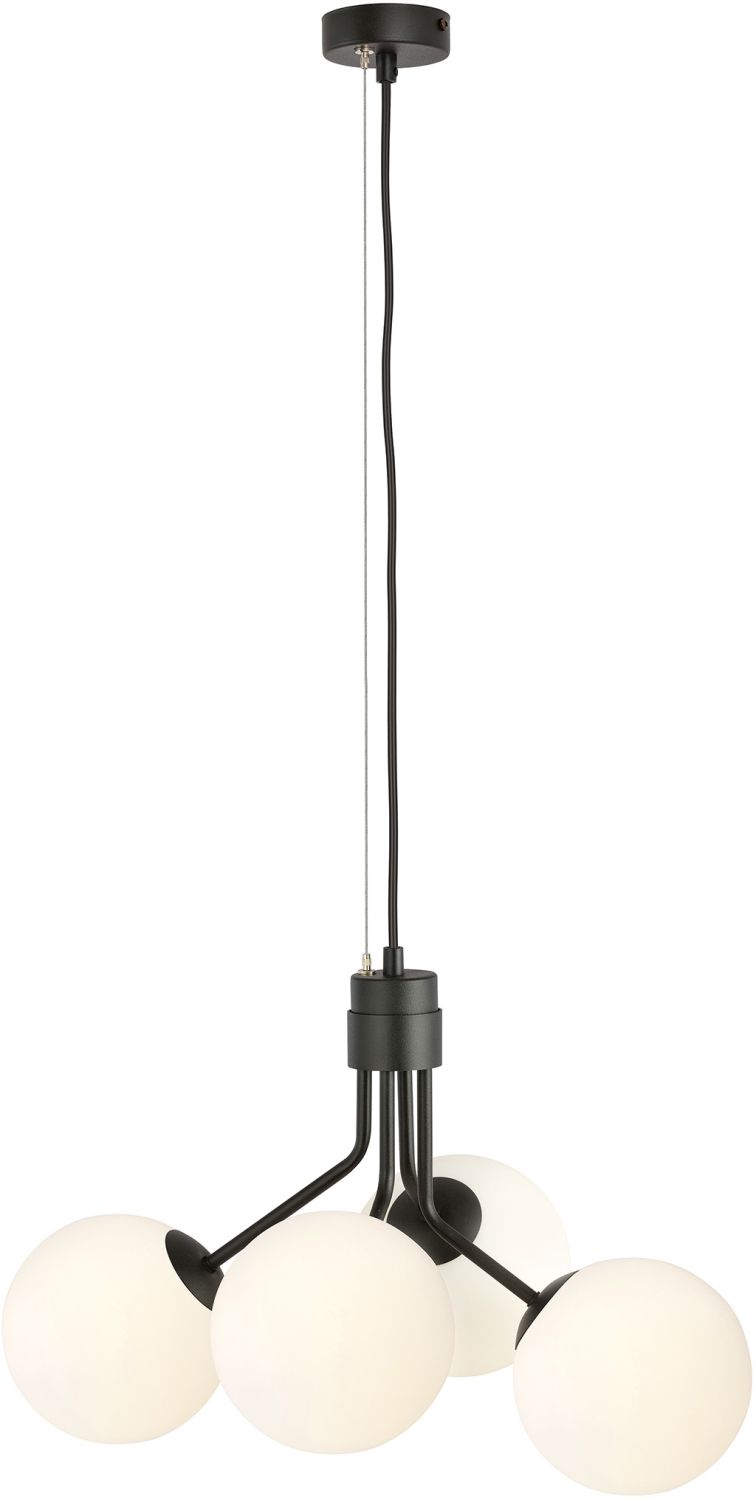 Emibig Nova lampă suspendată 4x40 W negru-opal 1138/4