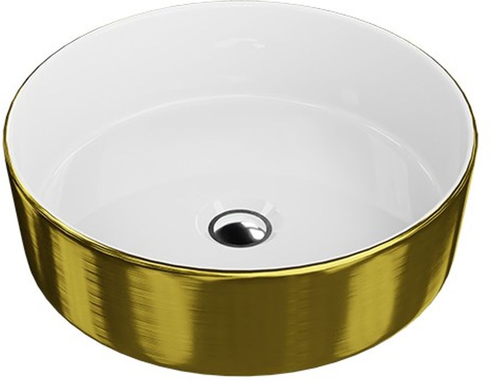 LaVita Merida lavoar 37x37 cm rotund de blat alb-auriu 5900378325765