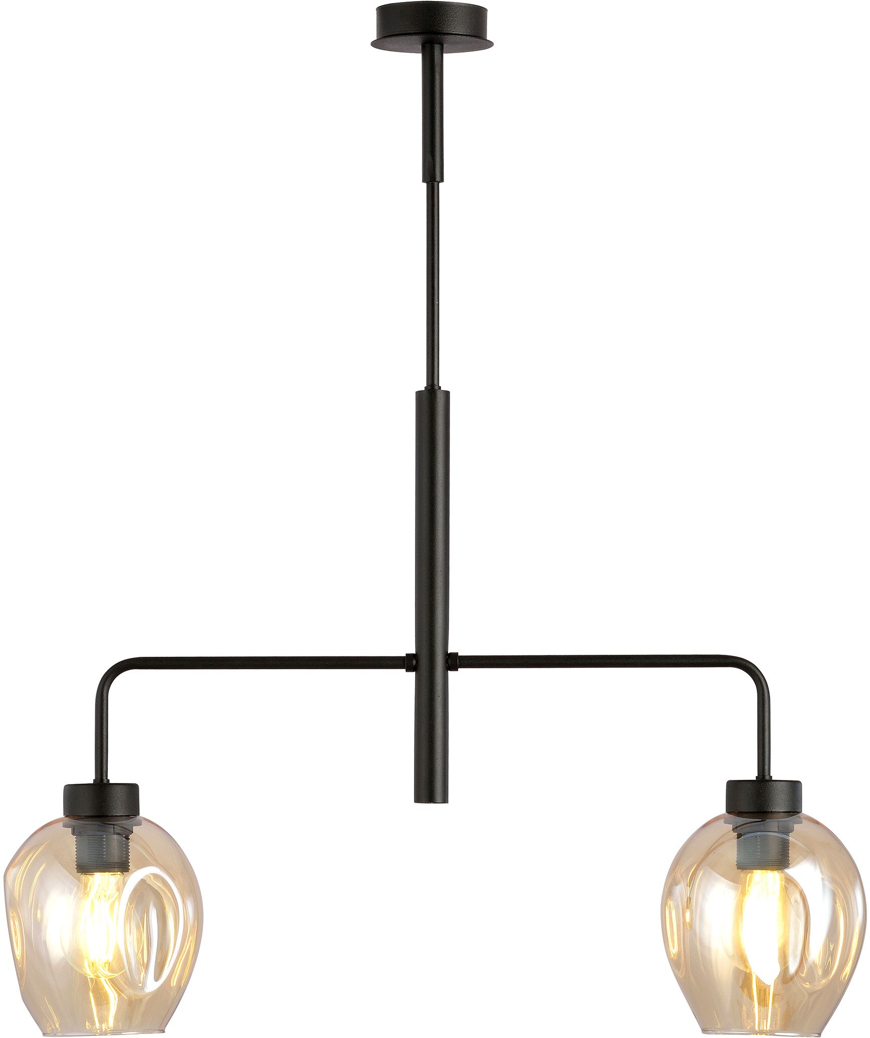 Emibig Lukka lampă de tavan 2x15 W negru-chihlimbar 1165/2