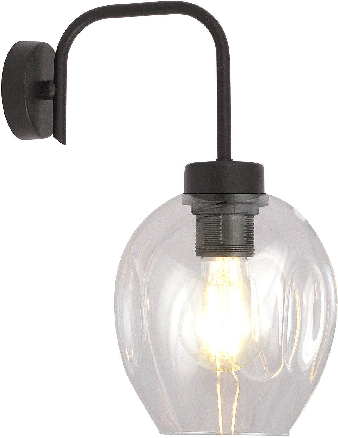 Emibig Lukka lampă de perete 1x15 W negru-transparent 1164/K1