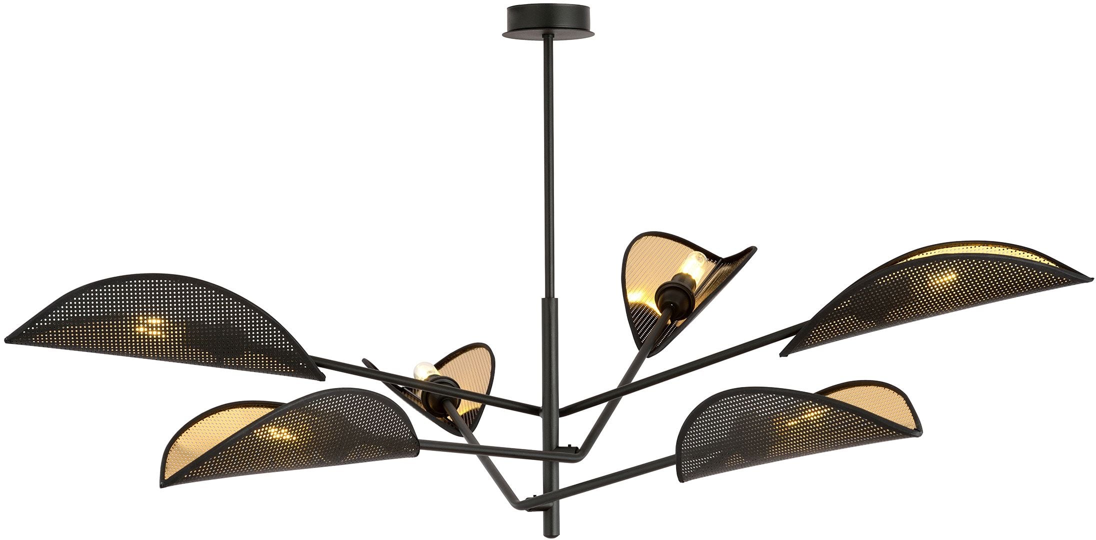 Emibig Vene lampă de tavan 6x10 W negru-auriu 1158/6
