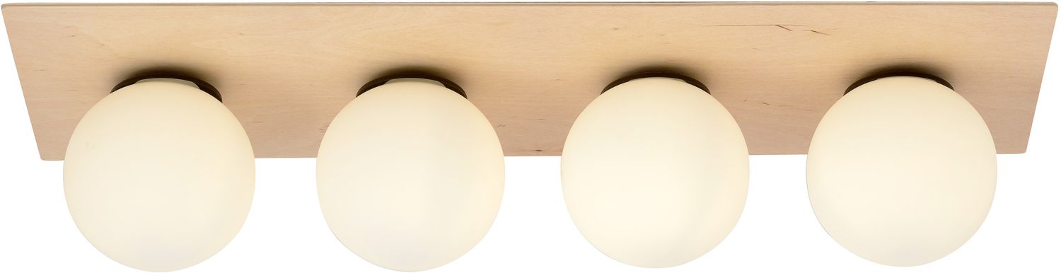 Emibig Kenzo lampă de tavan 4x40 W lemn-opal 1142/4