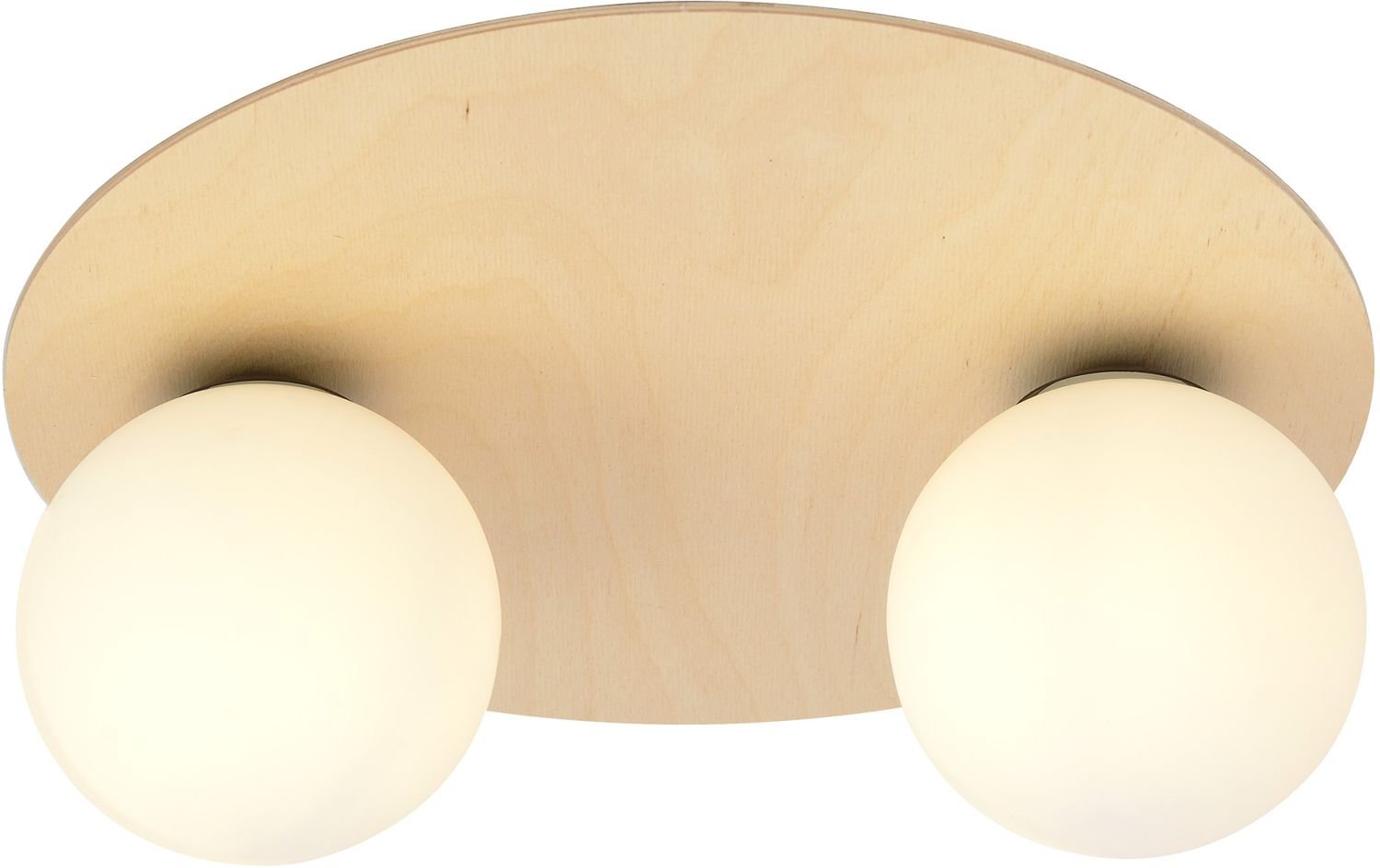 Emibig Kenzo lampă de tavan 2x40 W lemn-opal 1142/2B