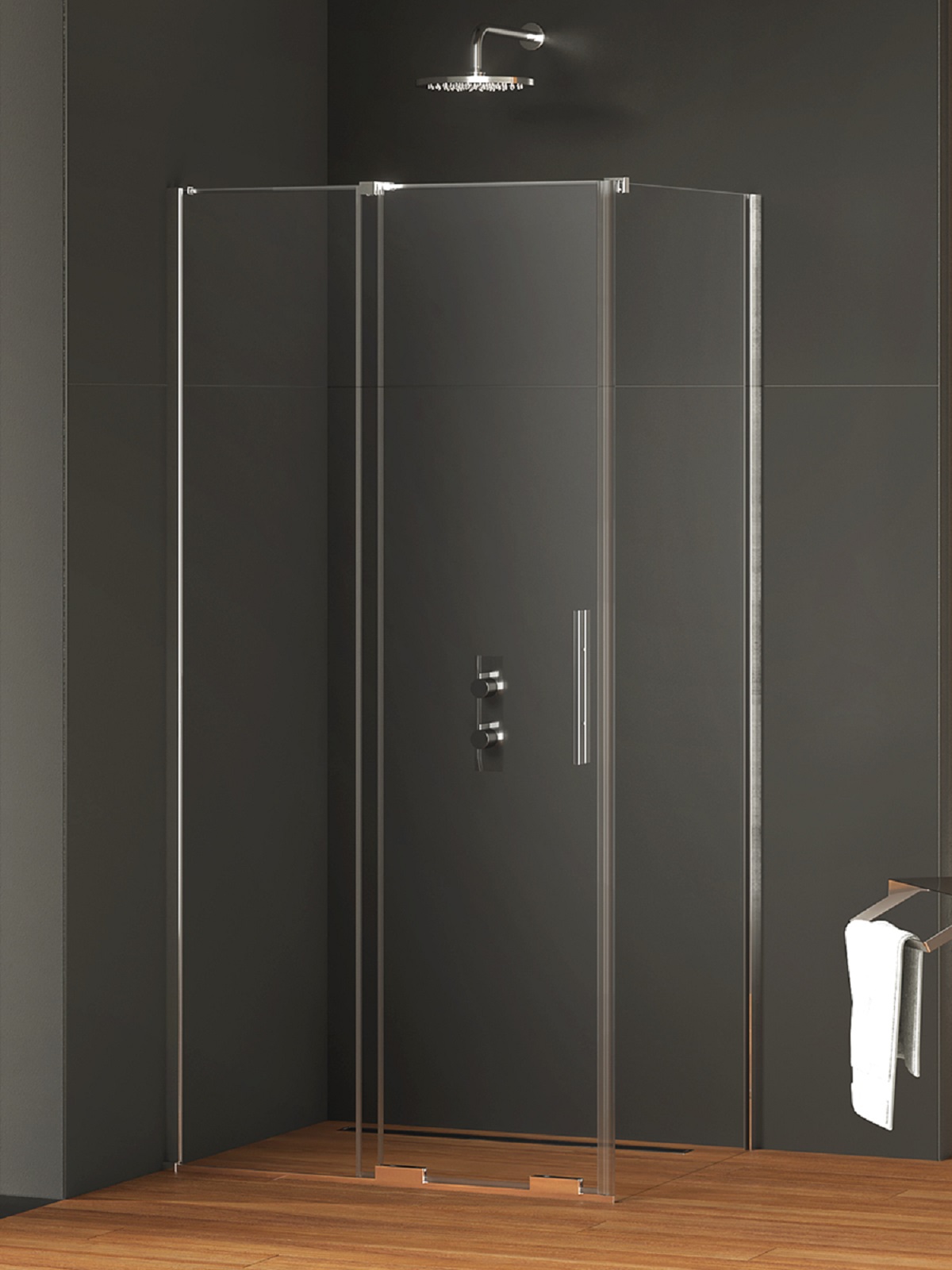 New Trendy Smart cabină de duș 120x100 cm dreptunghiular crom luciu/sticlă transparentă EXK-4032