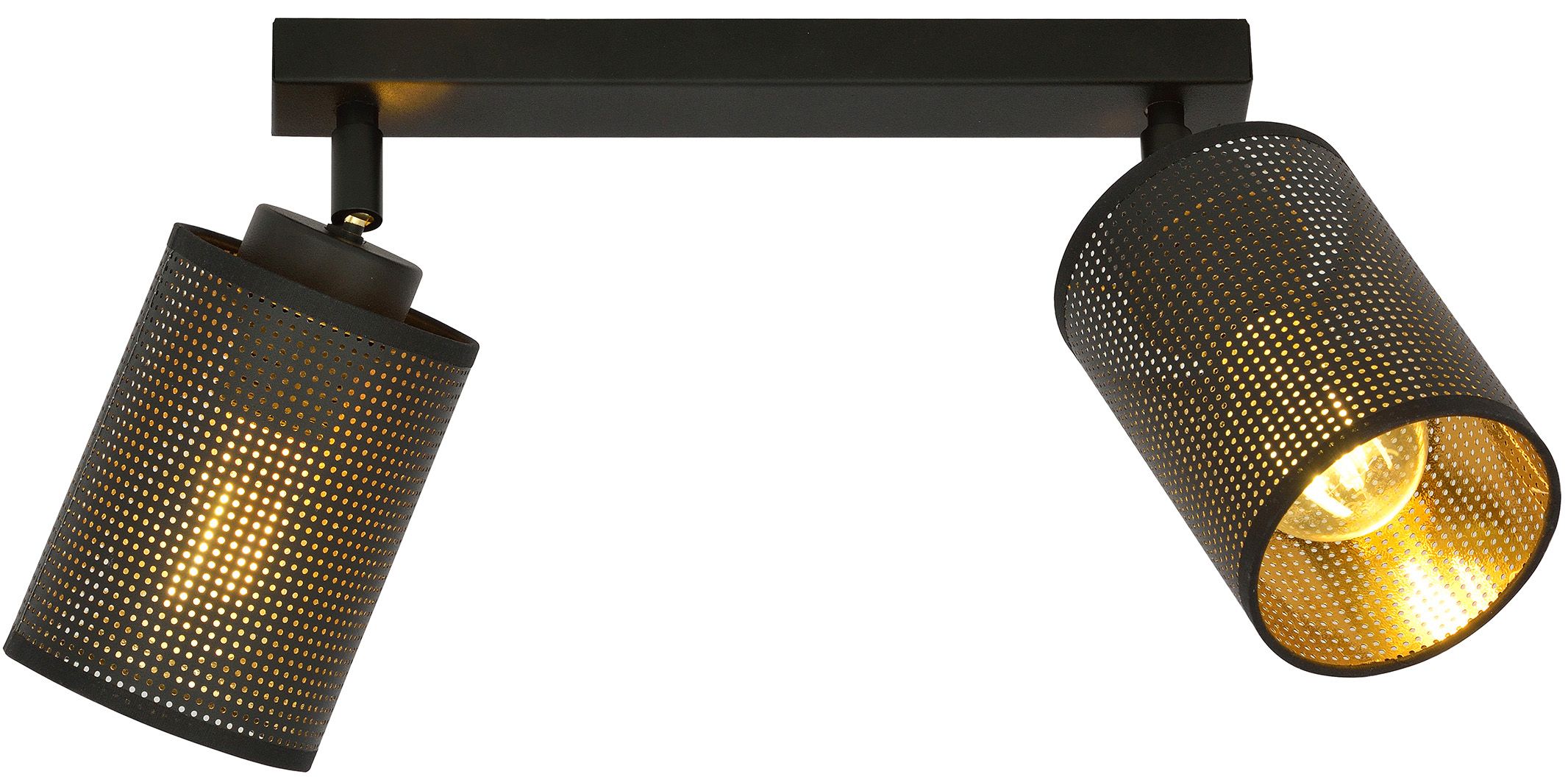 Emibig Bronx lampă de tavan 2x15 W negru-auriu 1152/2