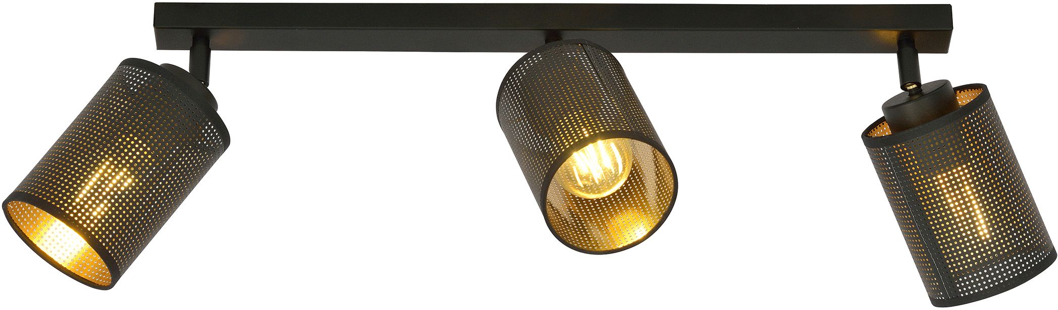 Emibig Bronx lampă de tavan 3x15 W negru-auriu 1152/3