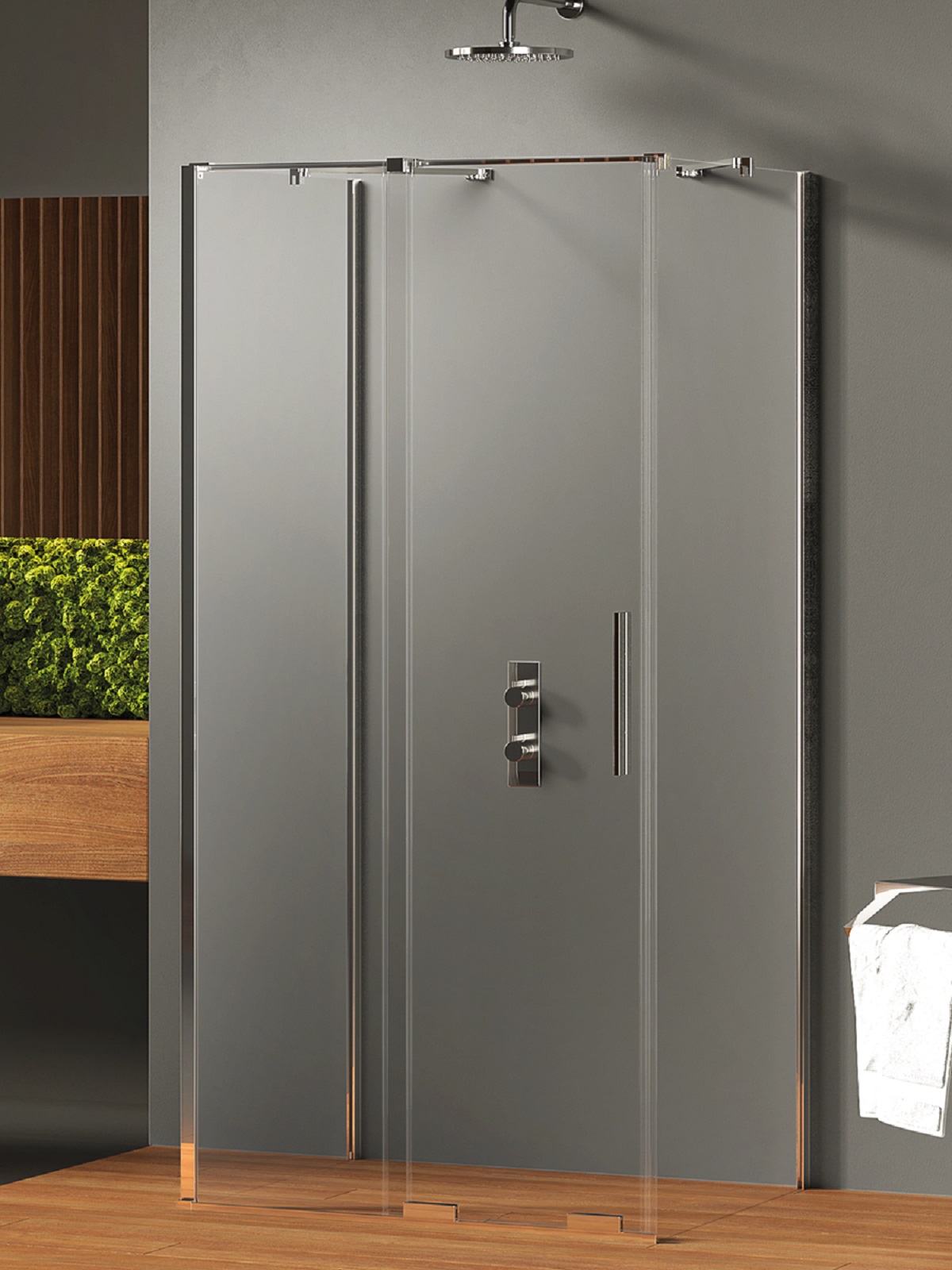 New Trendy Smart cabină de duș 100x80 cm dreptunghiular crom luciu/sticlă transparentă EXK-4070