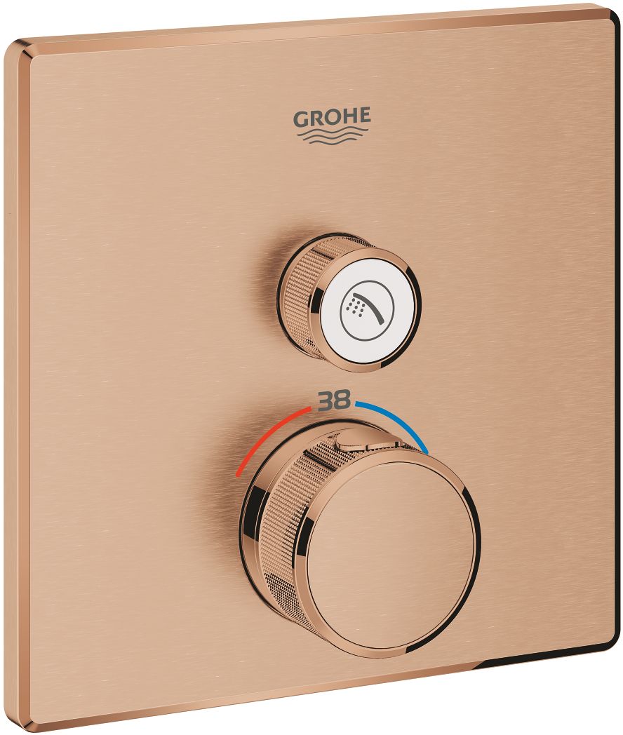 Grohe Grohtherm SmartControl baterie de duș ascuns cu termostat Brushed Warm Sunset 29123DL0