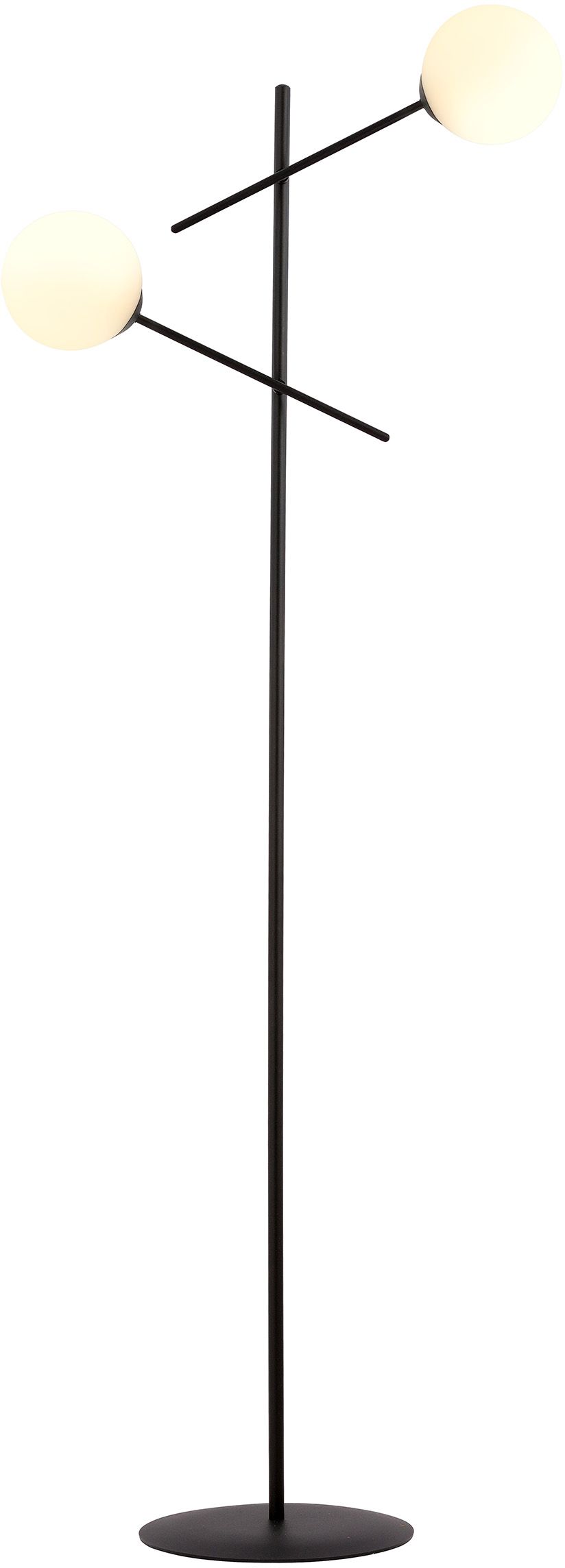Emibig Linear lampă de podea 2x10 W alb-negru 1169/LP2