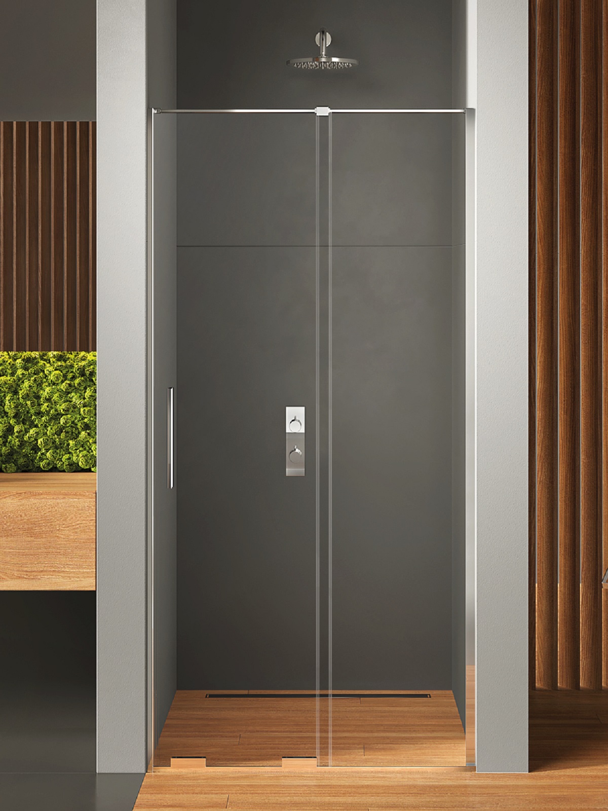 New Trendy Smart uși de duș 150 cm culisantă crom luciu/sticlă transparentă EXK-4010
