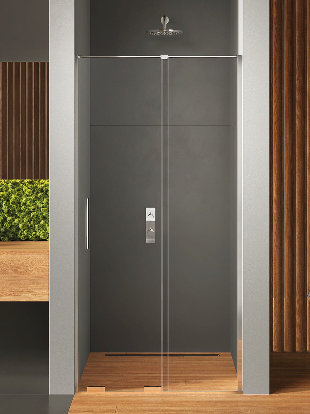 New Trendy Smart uși de duș 180 cm culisantă crom luciu/sticlă transparentă EXK-4013