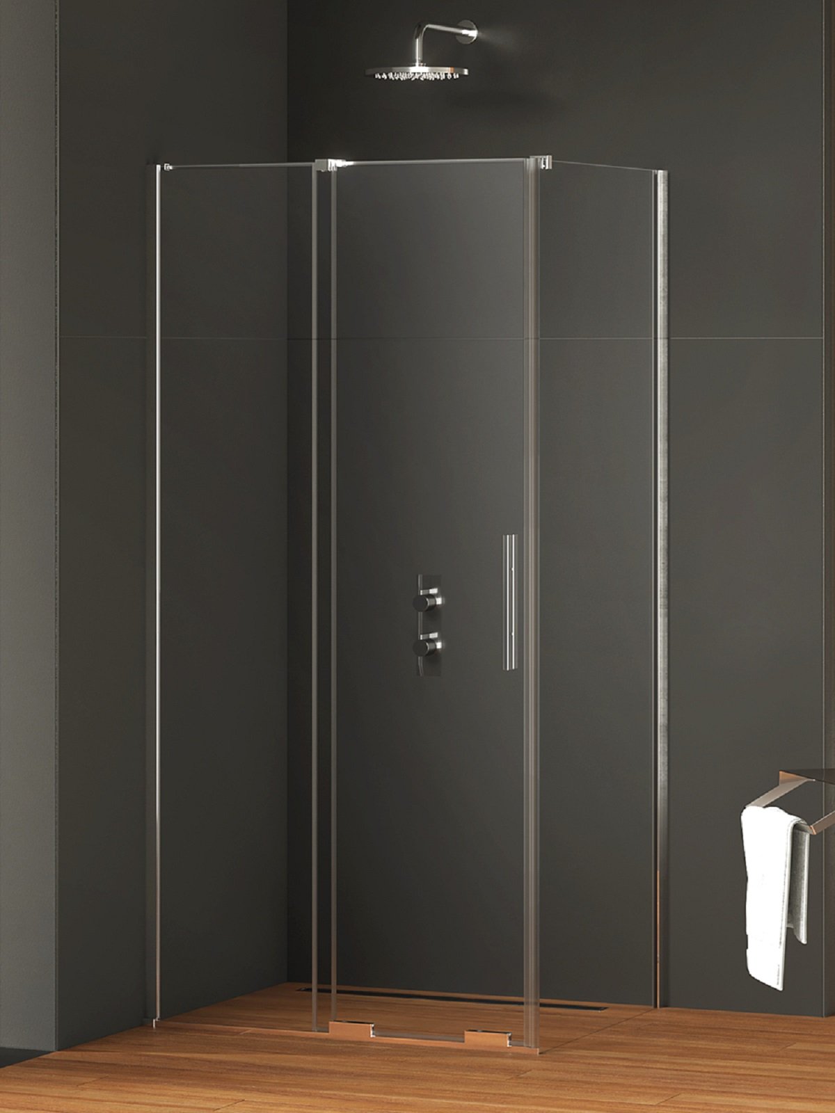 New Trendy Smart cabină de duș 100x90 cm dreptunghiular crom luciu/sticlă transparentă EXK-4021
