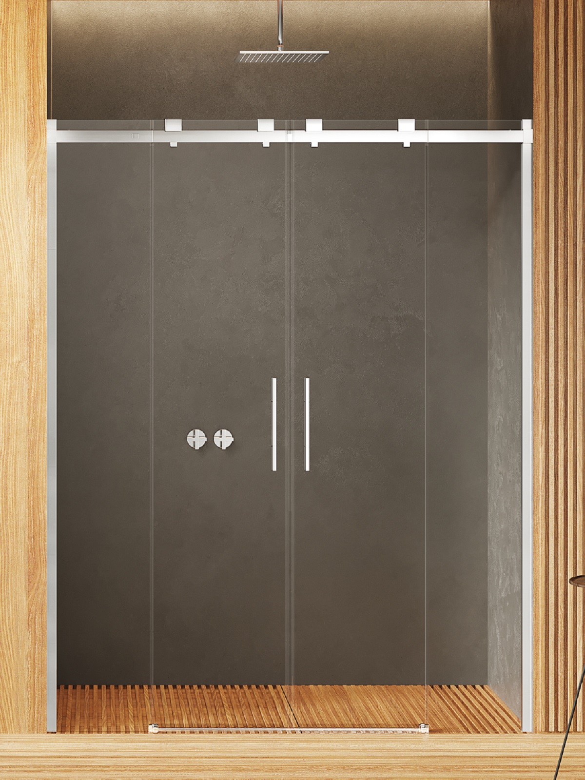 New Trendy Softi uși de duș 140 cm culisantă crom luciu/sticlă transparentă EXK-3905