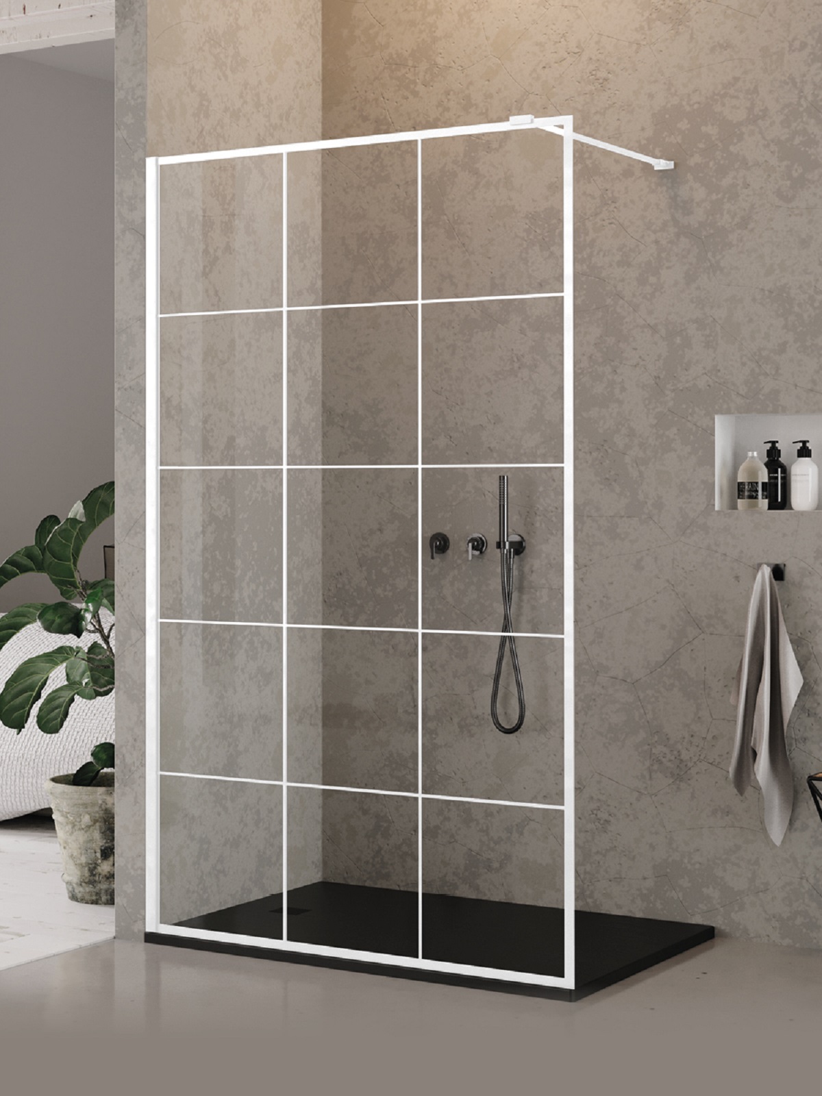 New Trendy New Modus White perete cabină de duș walk-in 120 cm EXK-2216