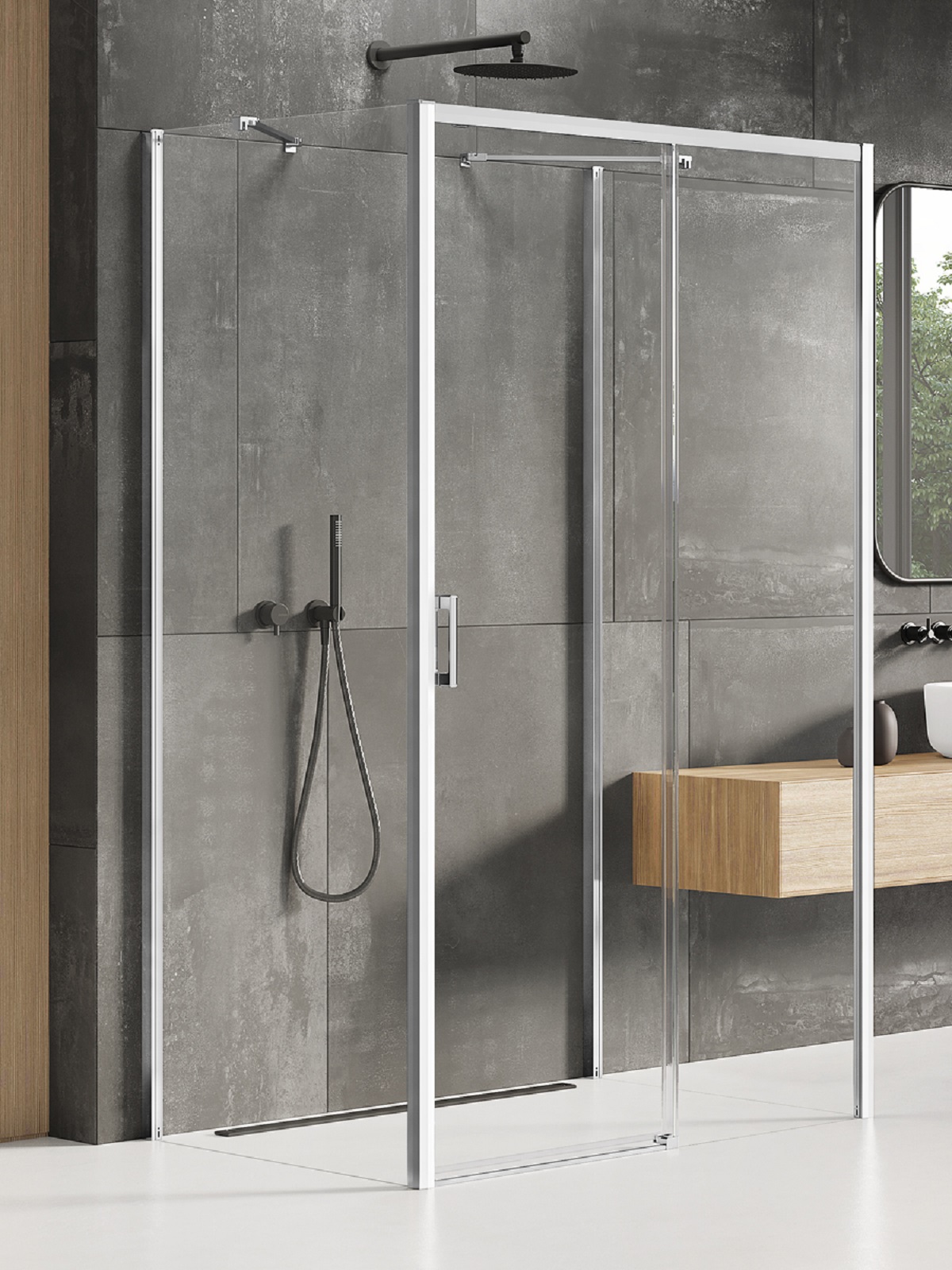 New Trendy Prime cabină de duș 120x90 cm dreptunghiular crom luciu/sticlă transparentă K-0850