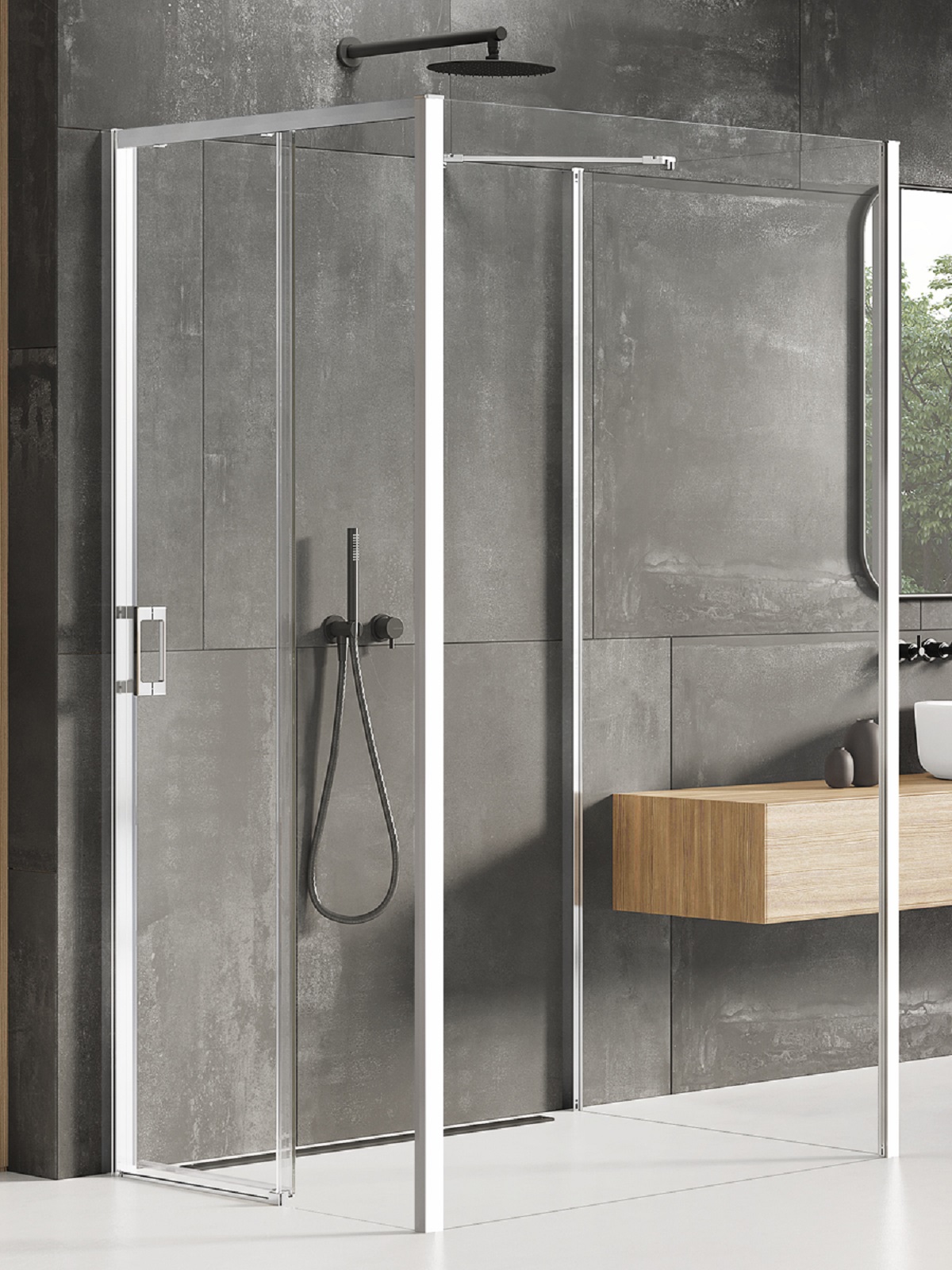 New Trendy Prime cabină de duș 100x100 cm pătrat crom luciu/sticlă transparentă K-1267