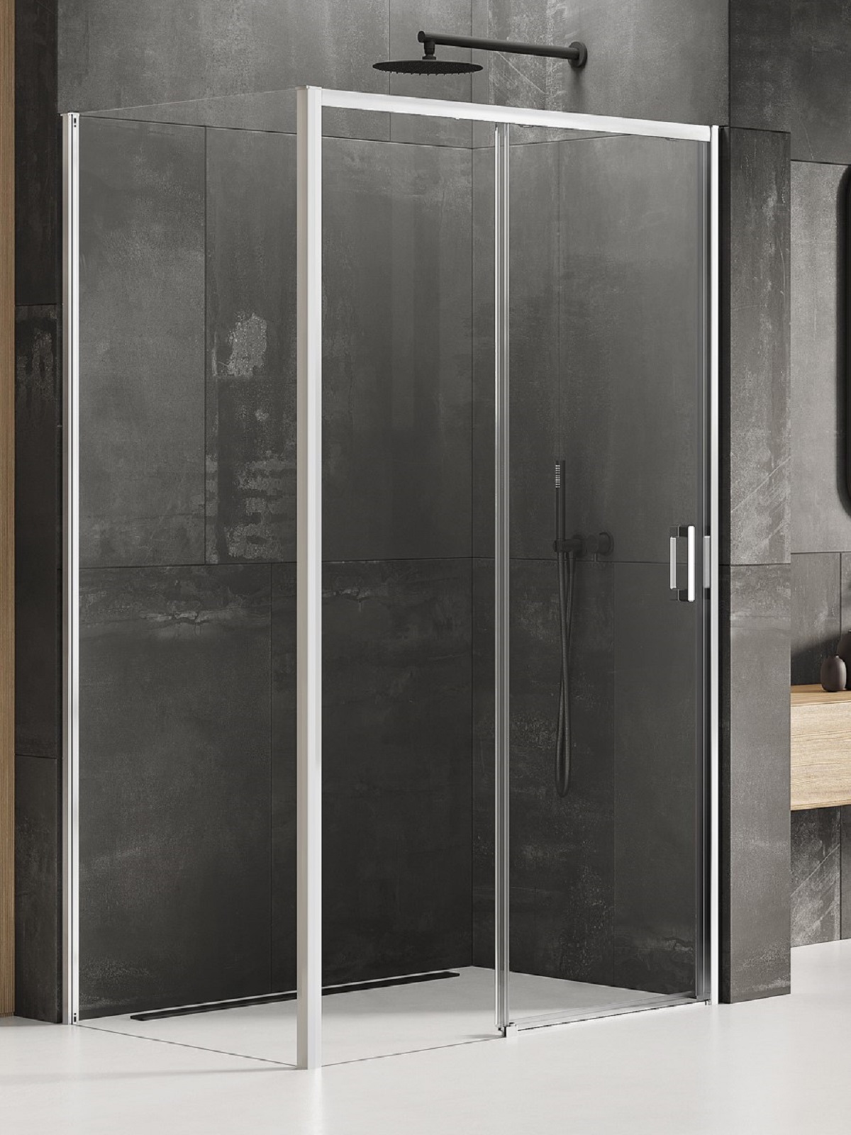 New Trendy Prime cabină de duș 100x80 cm dreptunghiular crom luciu/sticlă transparentă K-1197