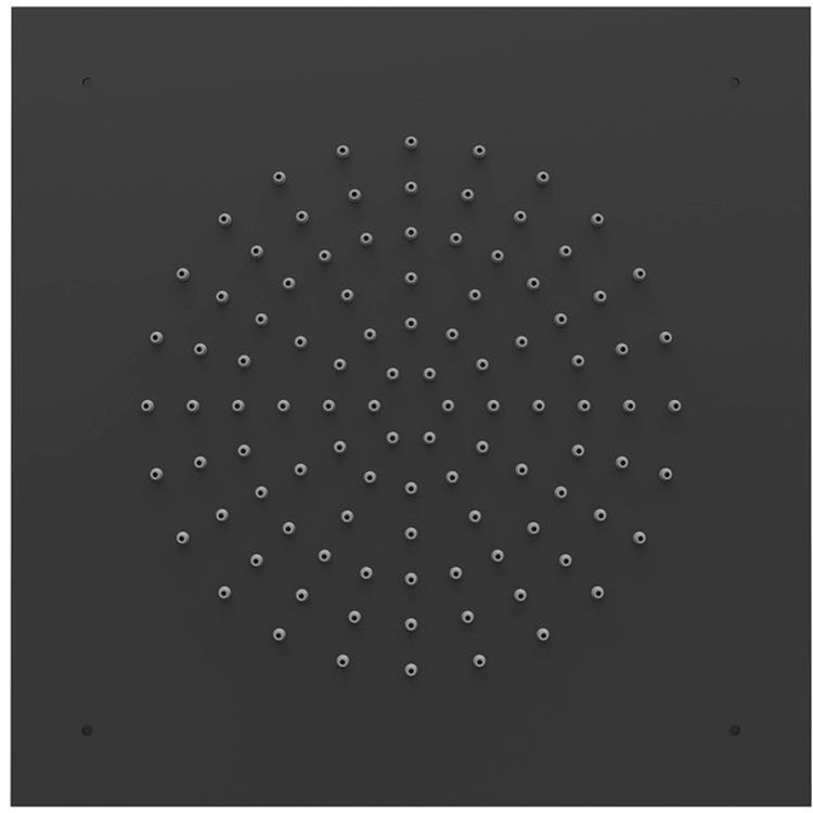 Tres cap de duș 38x38 cm pătrat negru 29995301NM