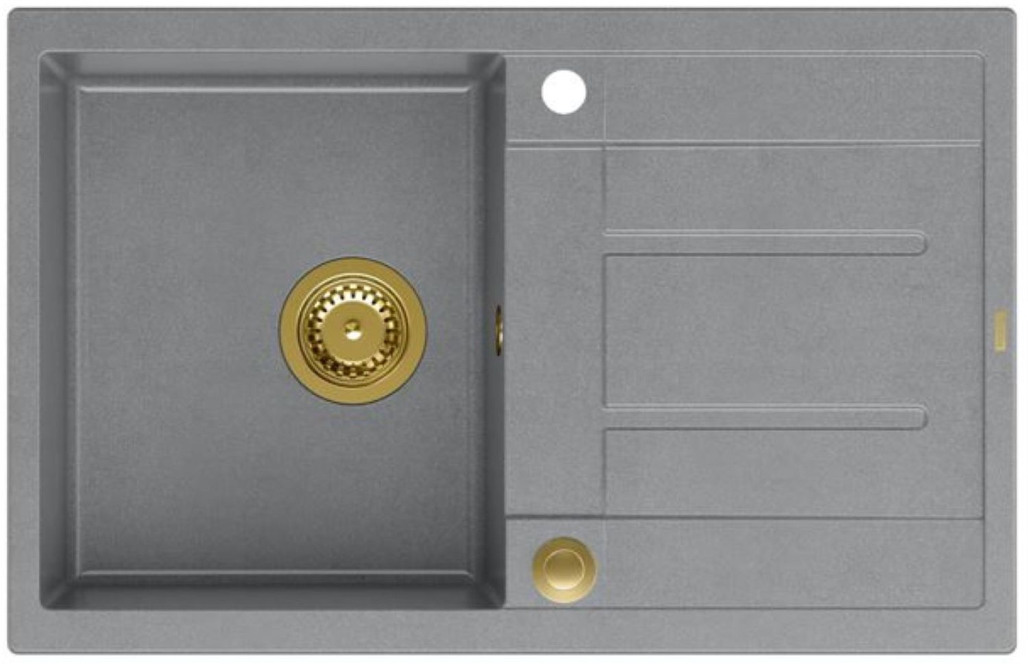 Quadron Morgan chiuveta graniteq 78x50 cm gri/grafit/onix HB8203U5-G1_P2O