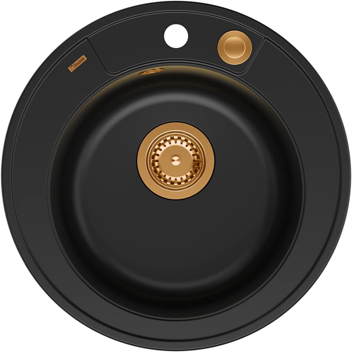 Quadron Morgan chiuveta graniteq 51x51 cm negru HB8301U7-C1_P2O