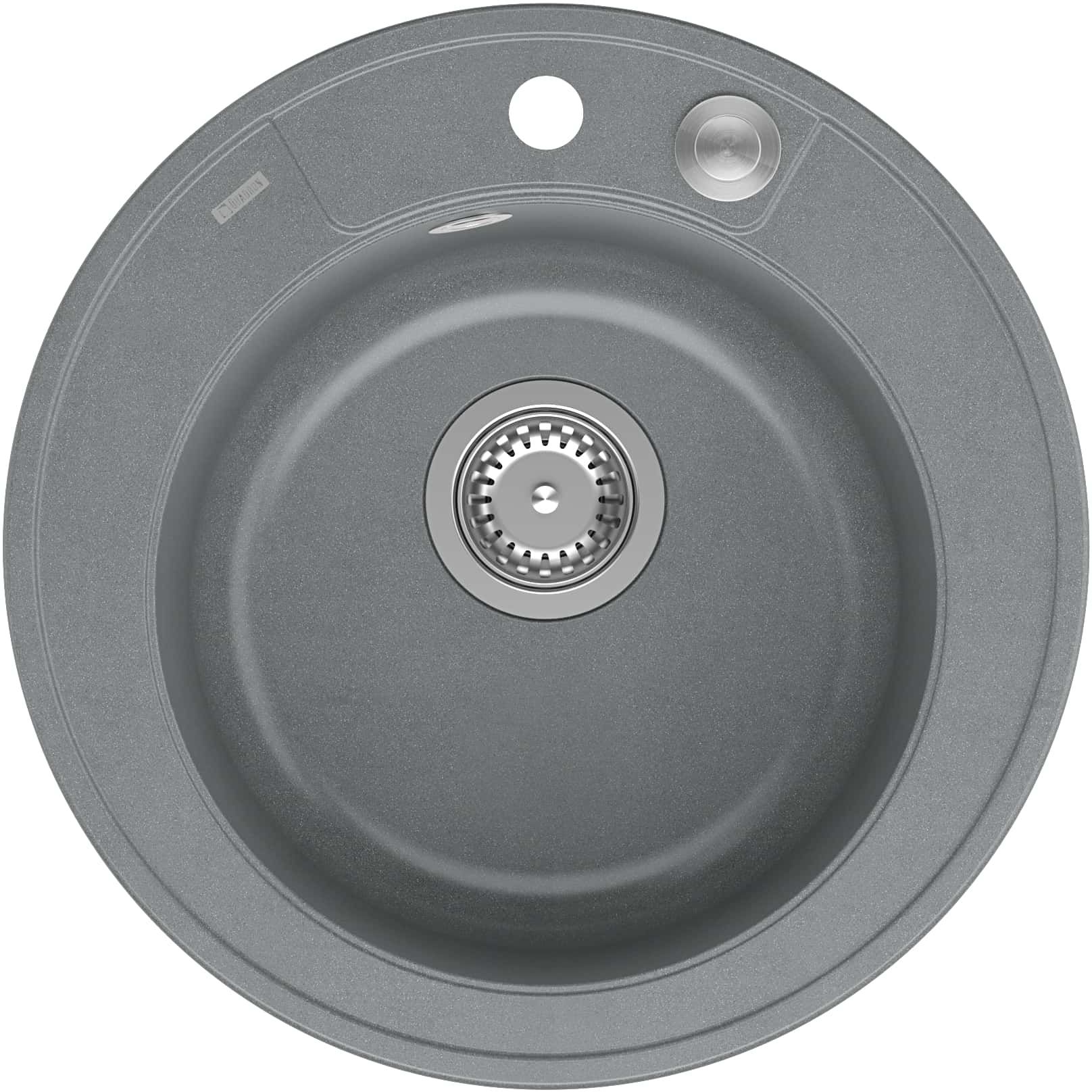 Quadron Morgan chiuveta graniteq 51x51 cm gri/grafit/onix HB8301U5-BS_P2O