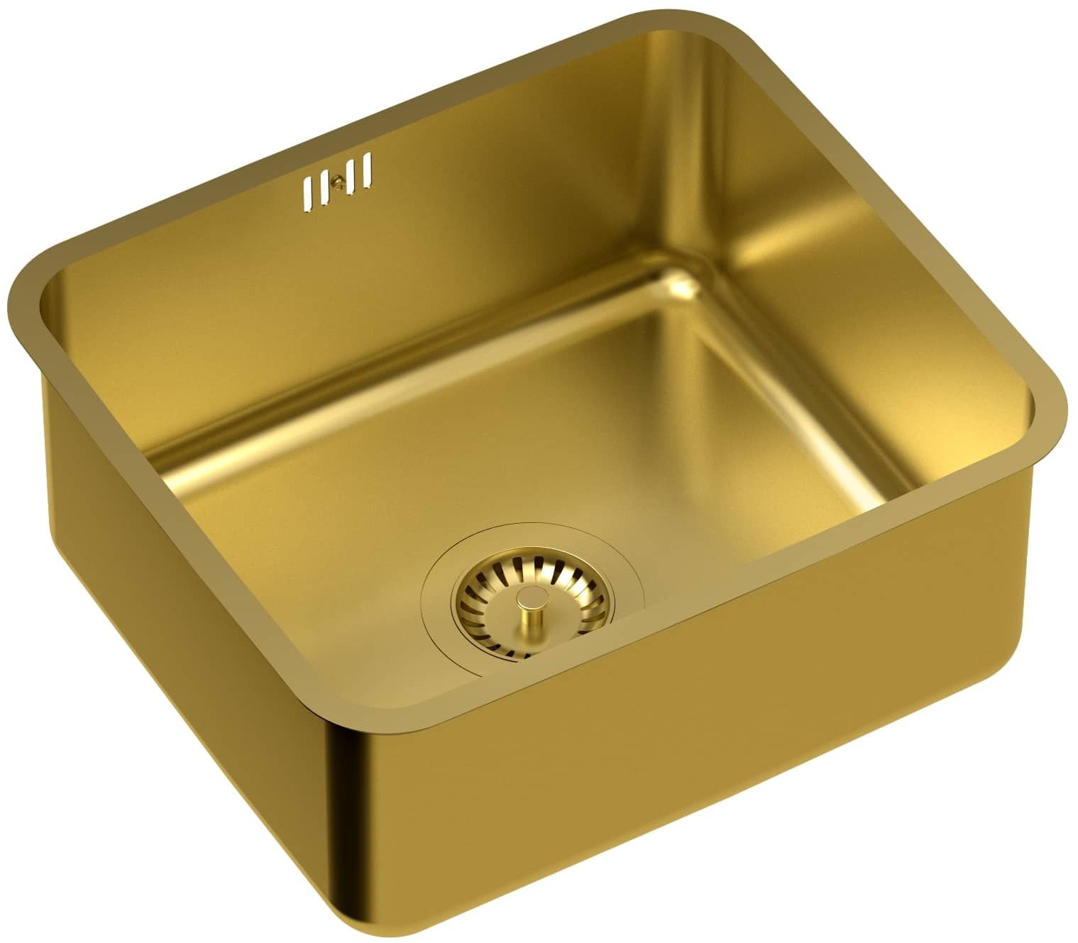 Quadron Nicolas chiuveta din oțel cu sifon 44x39 cm auriu KS1U4035PVDG1_G1