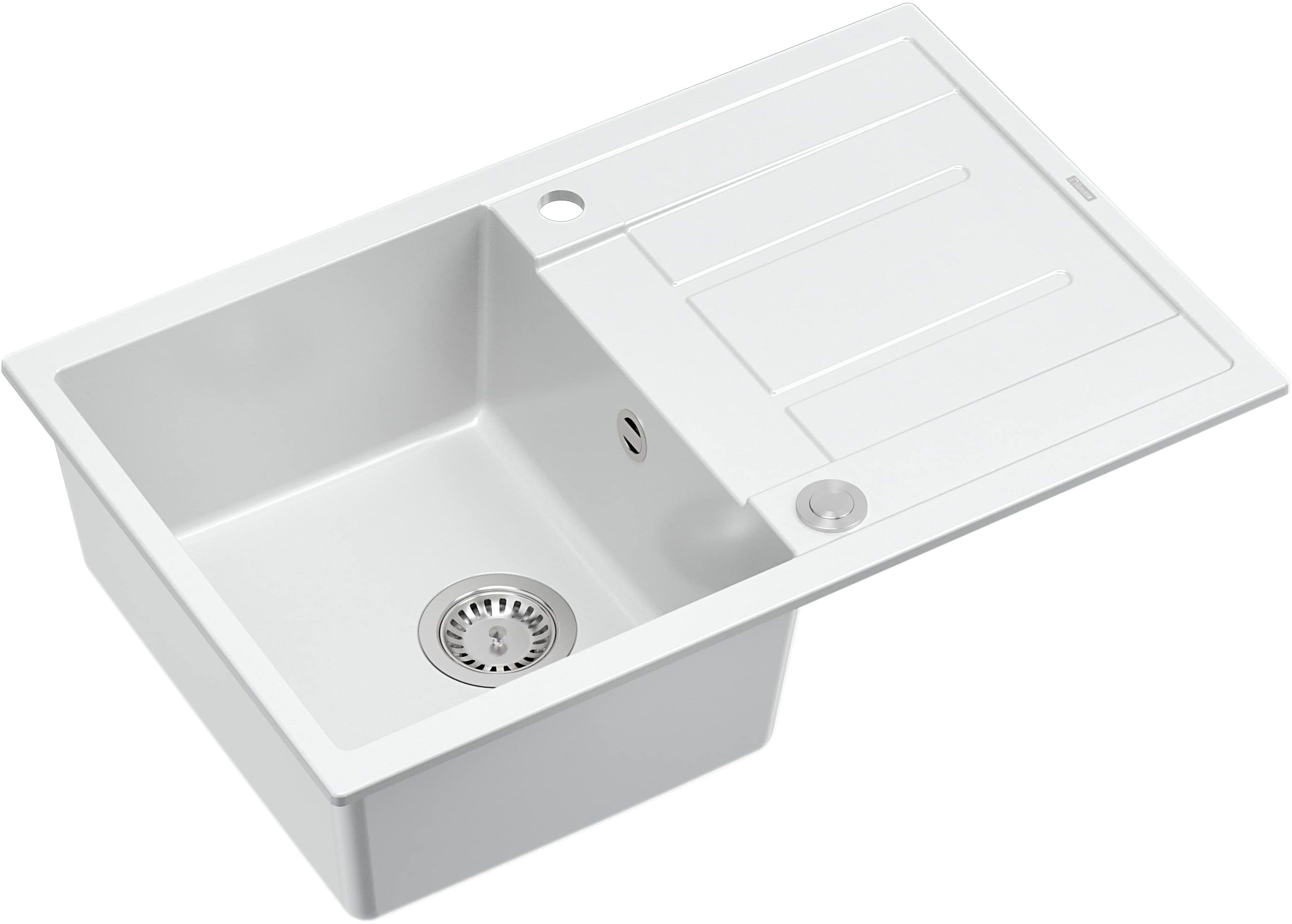 Quadron Morgan chiuveta graniteq 78x50 cm alb HB8203U1-BS_P2O