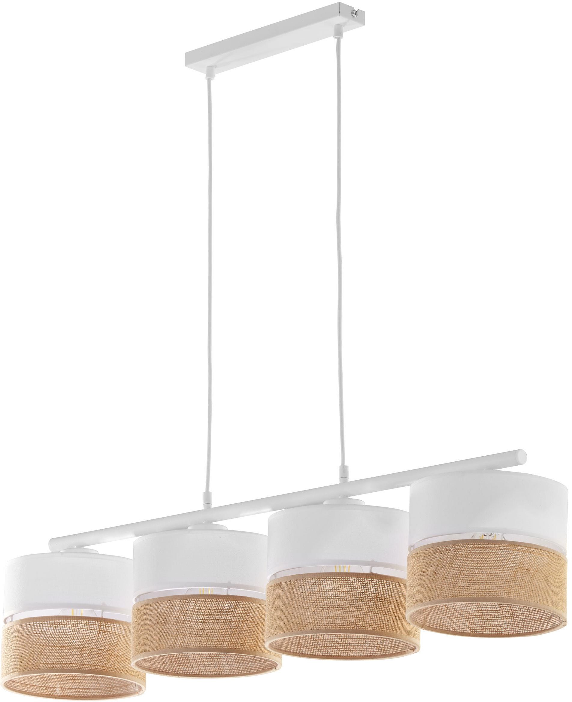 TK Lighting Linobianco lampă suspendată 4x15 W alb-maro 6576