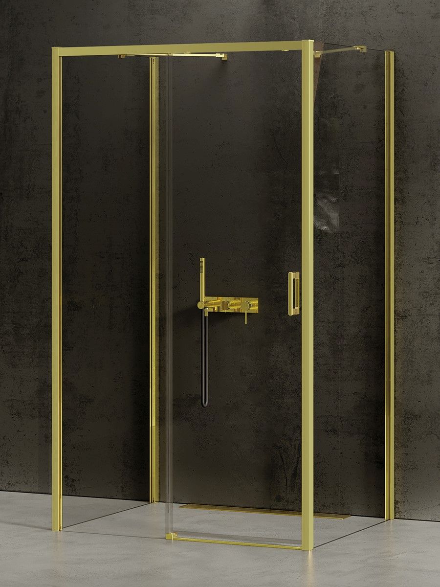 New Trendy Prime Light Gold cabină de duș 140x70 cm dreptunghiular auriu luciu/sticlă transparentă K-1116