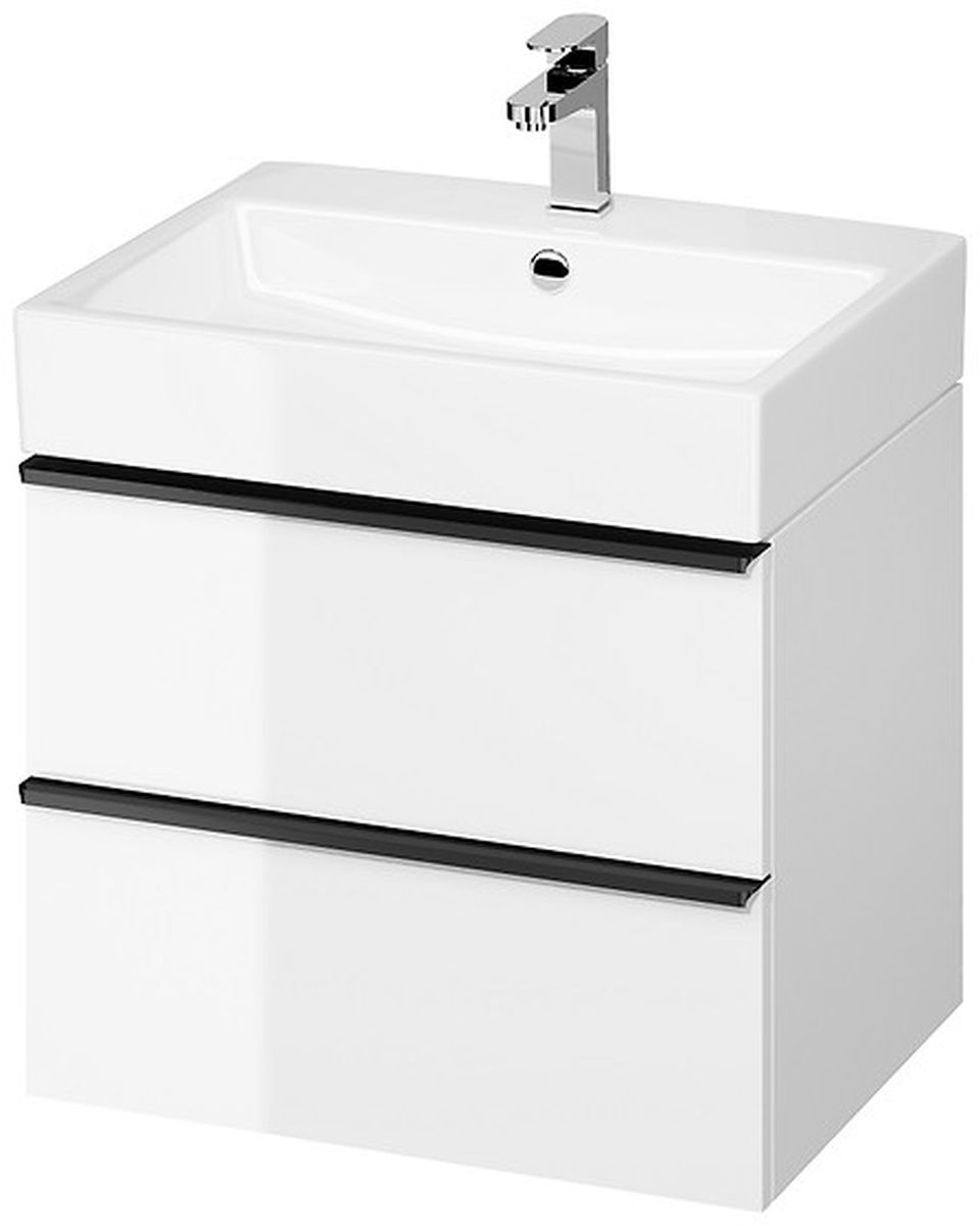 Cersanit Virgo lavoar cu dulap și mânere 60.5 cm alb S801-431