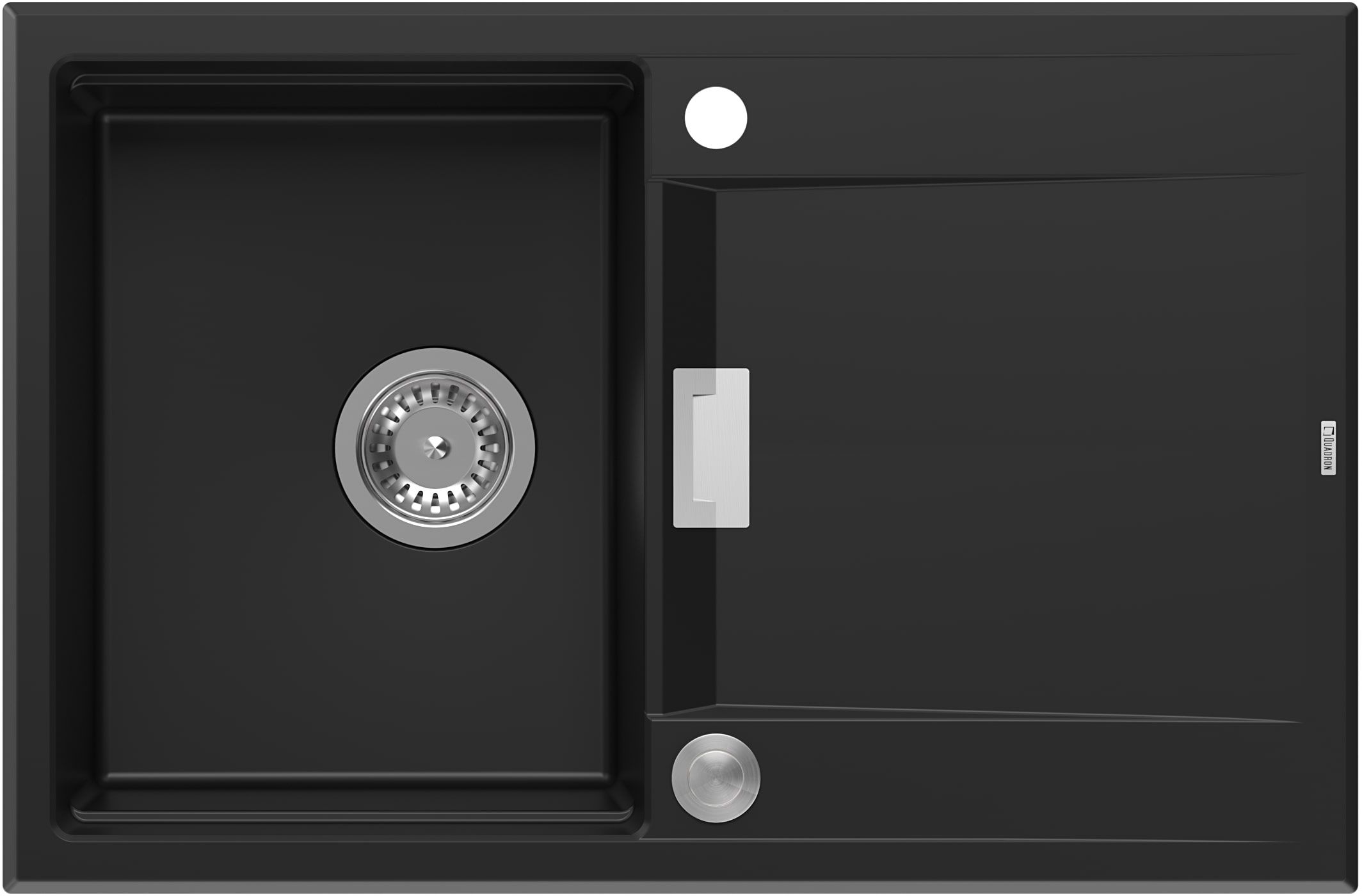 Quadron Owen chiuveta graniteq 76x50 cm negru HQO7650U7_BS