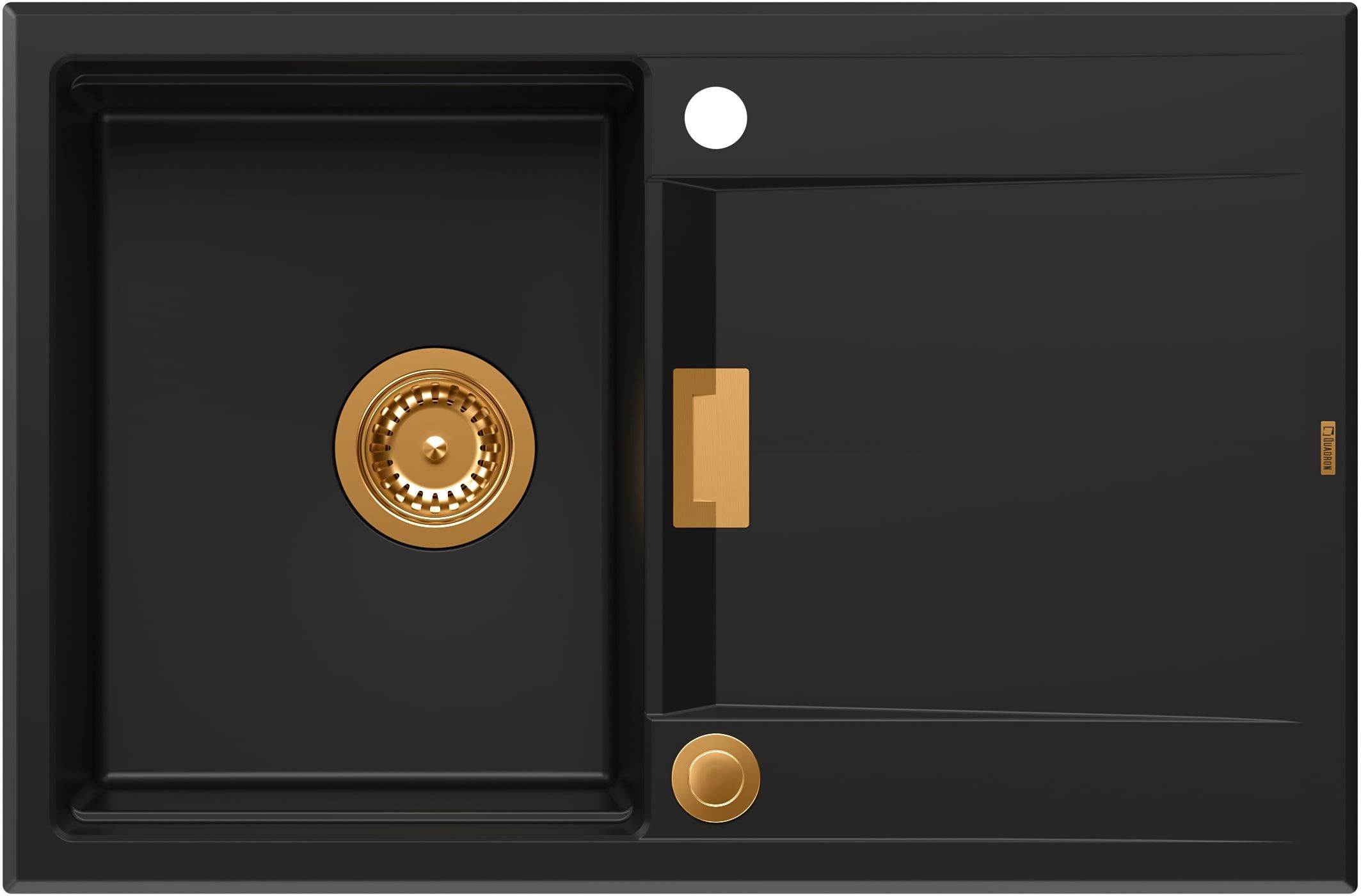 Quadron Owen chiuveta graniteq 76x50 cm negru HQO7650U7_PVDC1