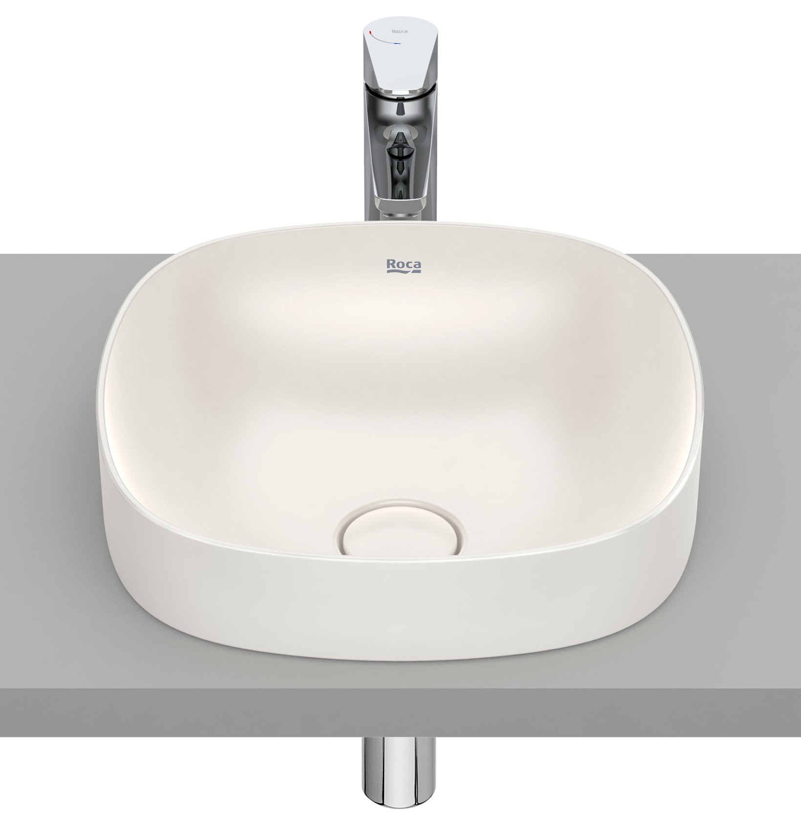 Roca Inspira lavoar 37x37 cm pătrat încastrat maro/bej A32750R650