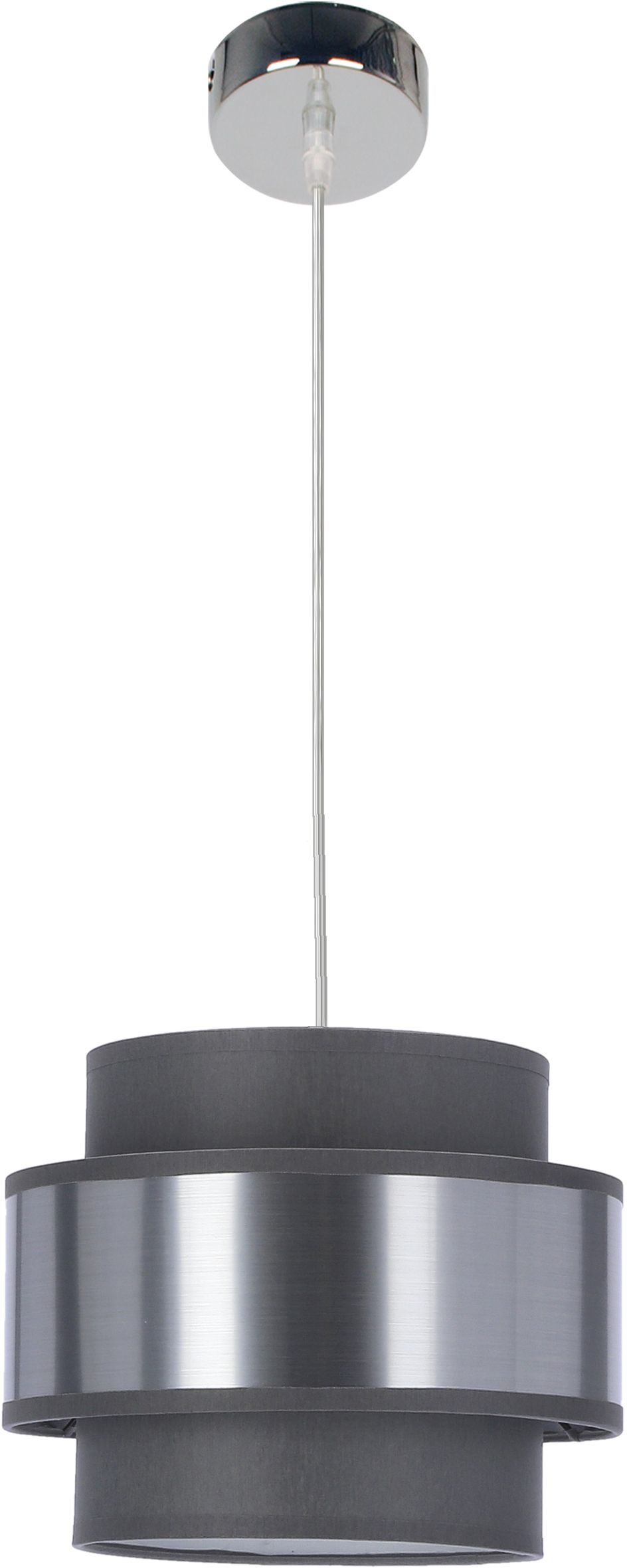 Candellux Hare lampă suspendată 1x60 W crom-gri/frasin-argint 31-18472