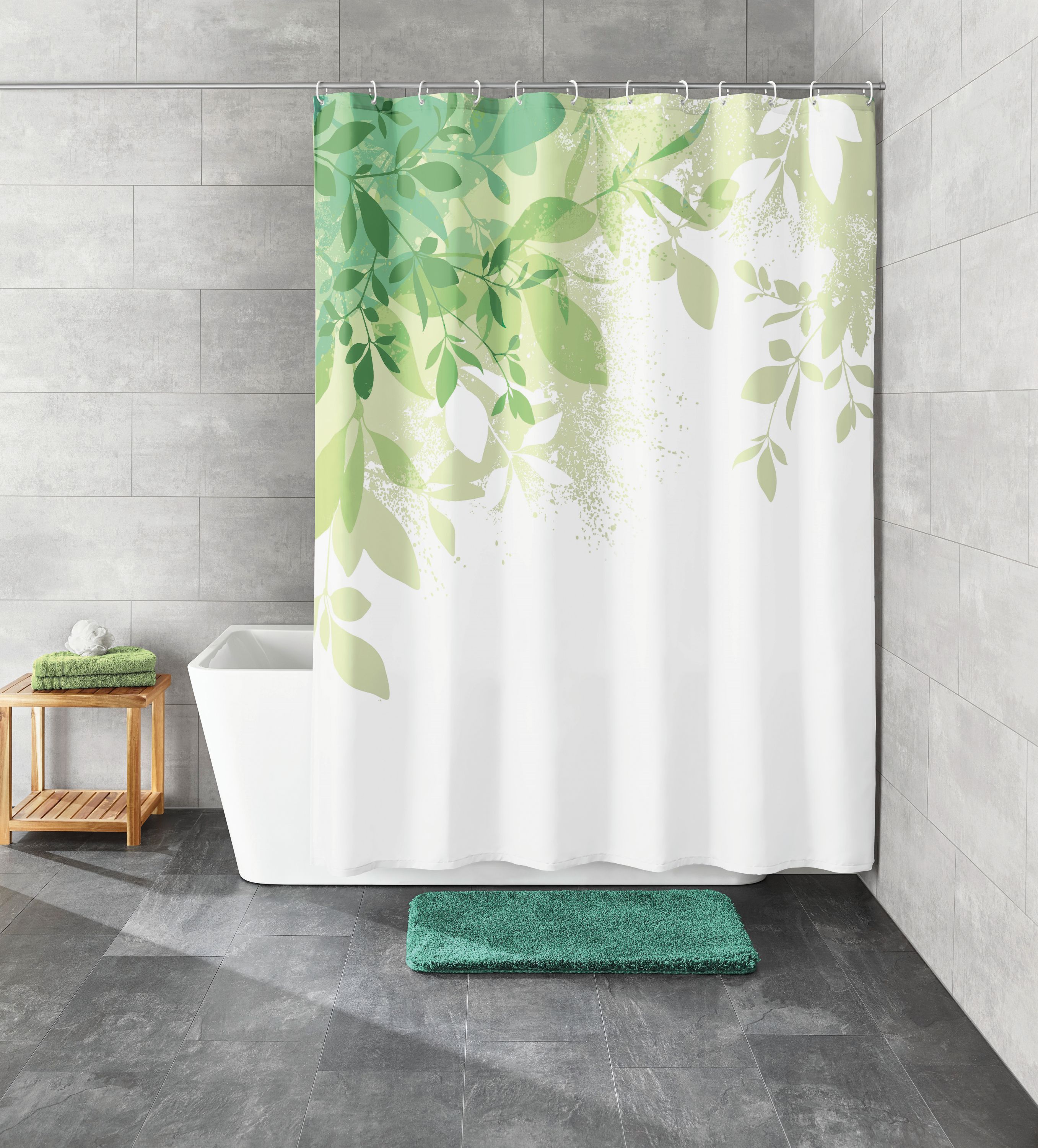 Kleine Wolke Floresta perdea de duș 180x240 cm alb-verde 5912600352