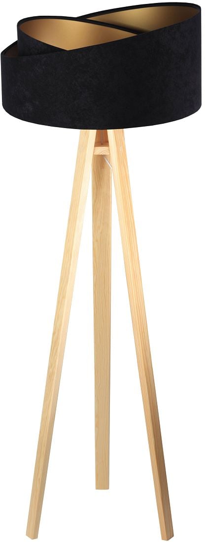 BPS Koncept Galaxy lampă de podea 1x60 W negru-auriu-lemn 060P-009