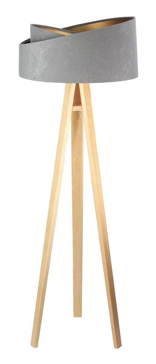 BPS Koncept Galaxy lampă de podea 1x60 W gri-lemn-argint 060P-014