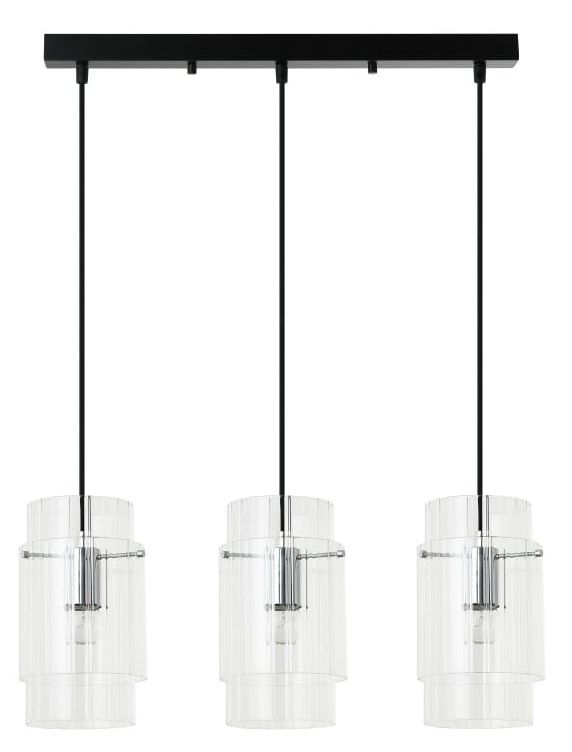 Light Prestige Savona lampă suspendată 3x40 W transparent-argint LP-707/3L