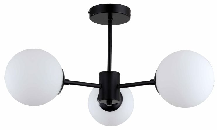 Light Prestige Roma lampă de tavan 3x40 W alb-negru LP-1345/3PBK